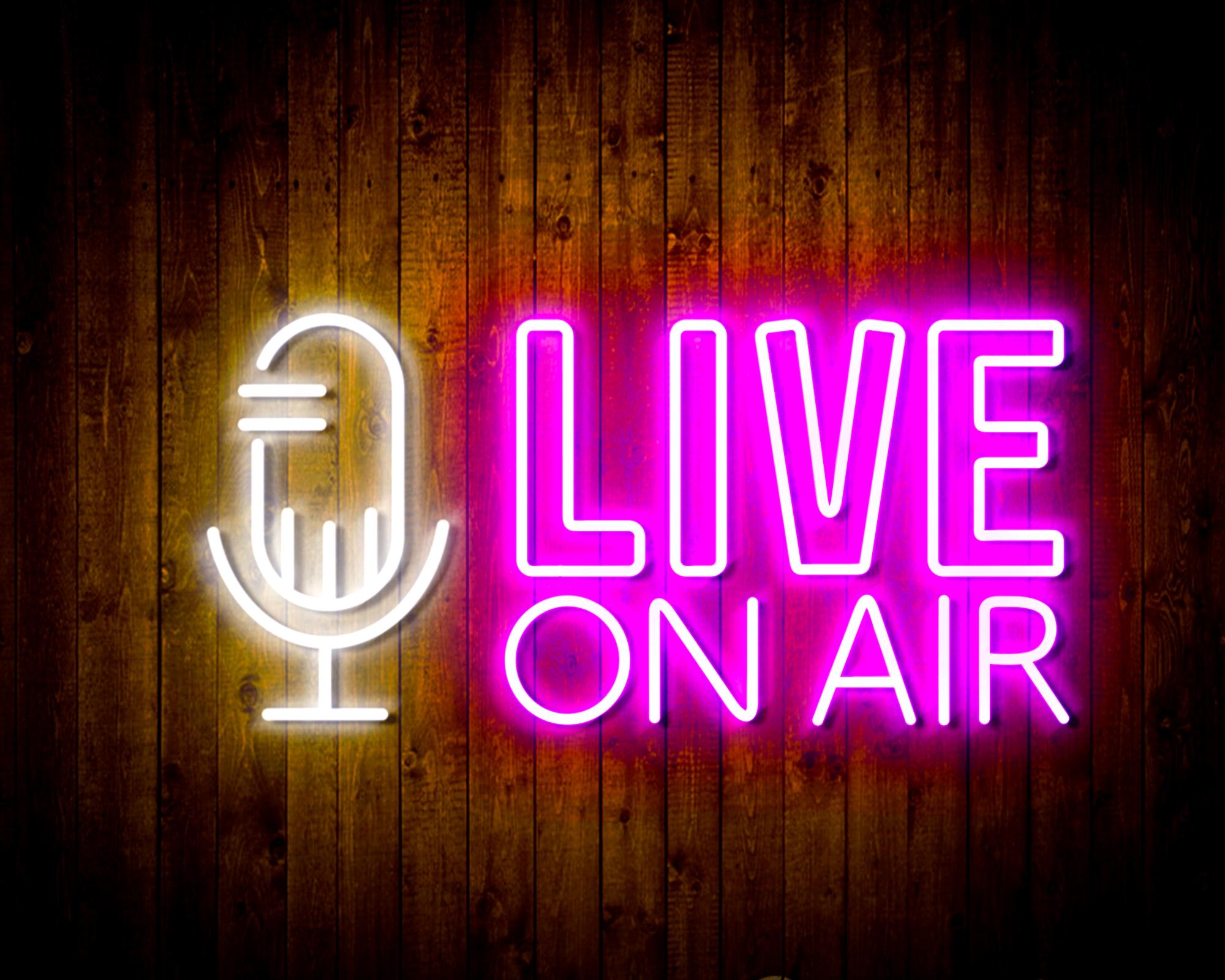 Live On Air LED Neon Sign Wall Light