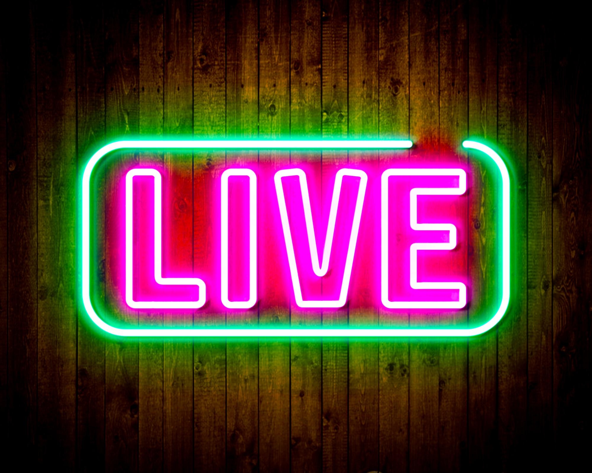 Live LED Neon Sign Wall Light