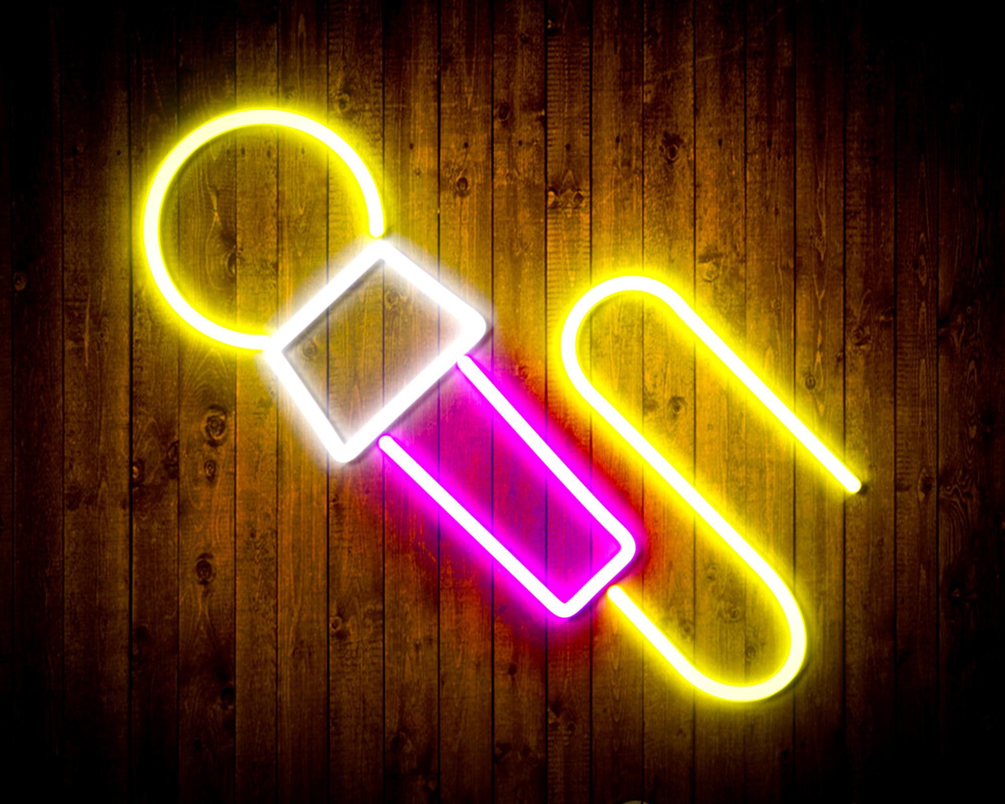 Microphone LED Neon Sign Wall Light