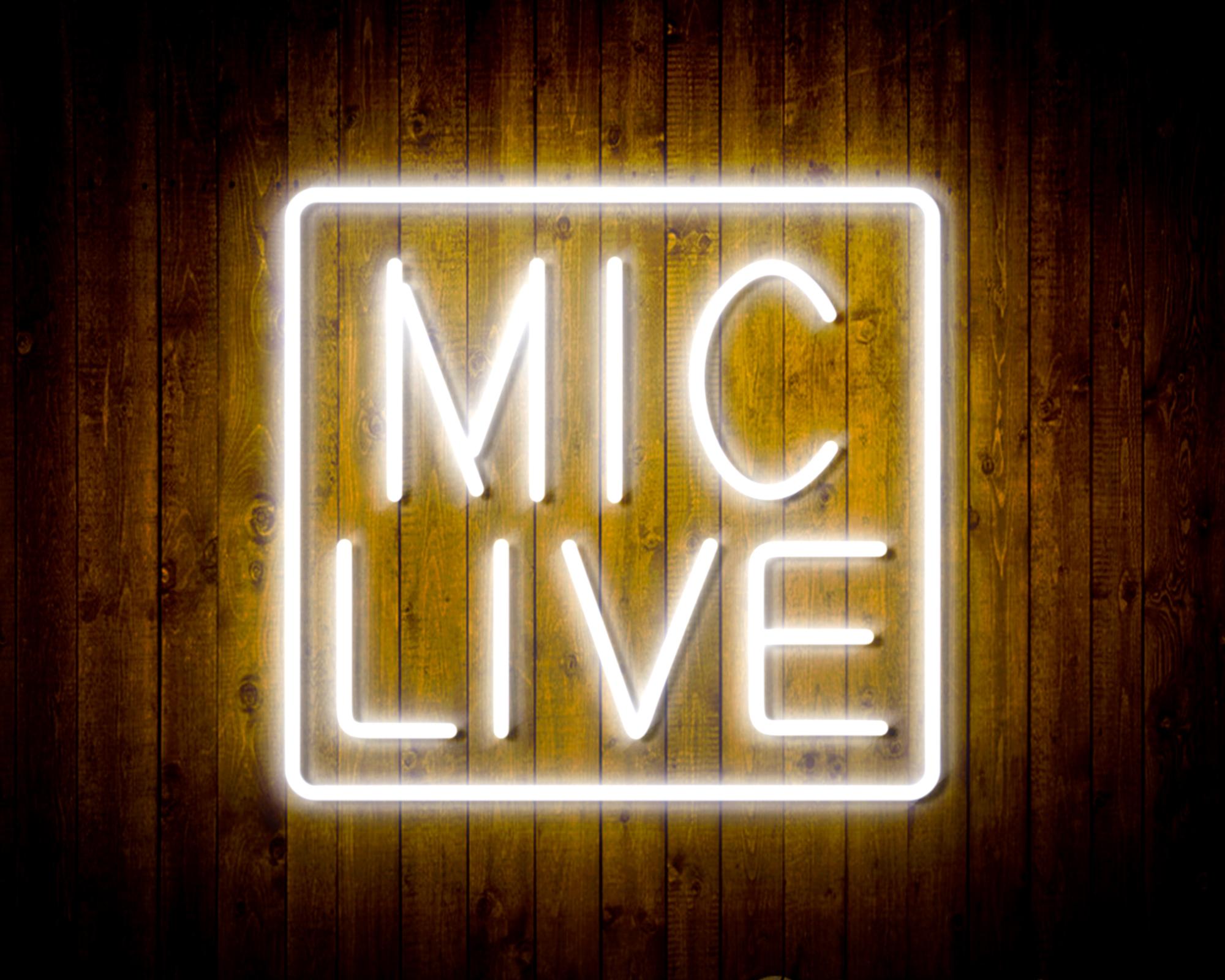 Mic Live LED Neon Sign Wall Light