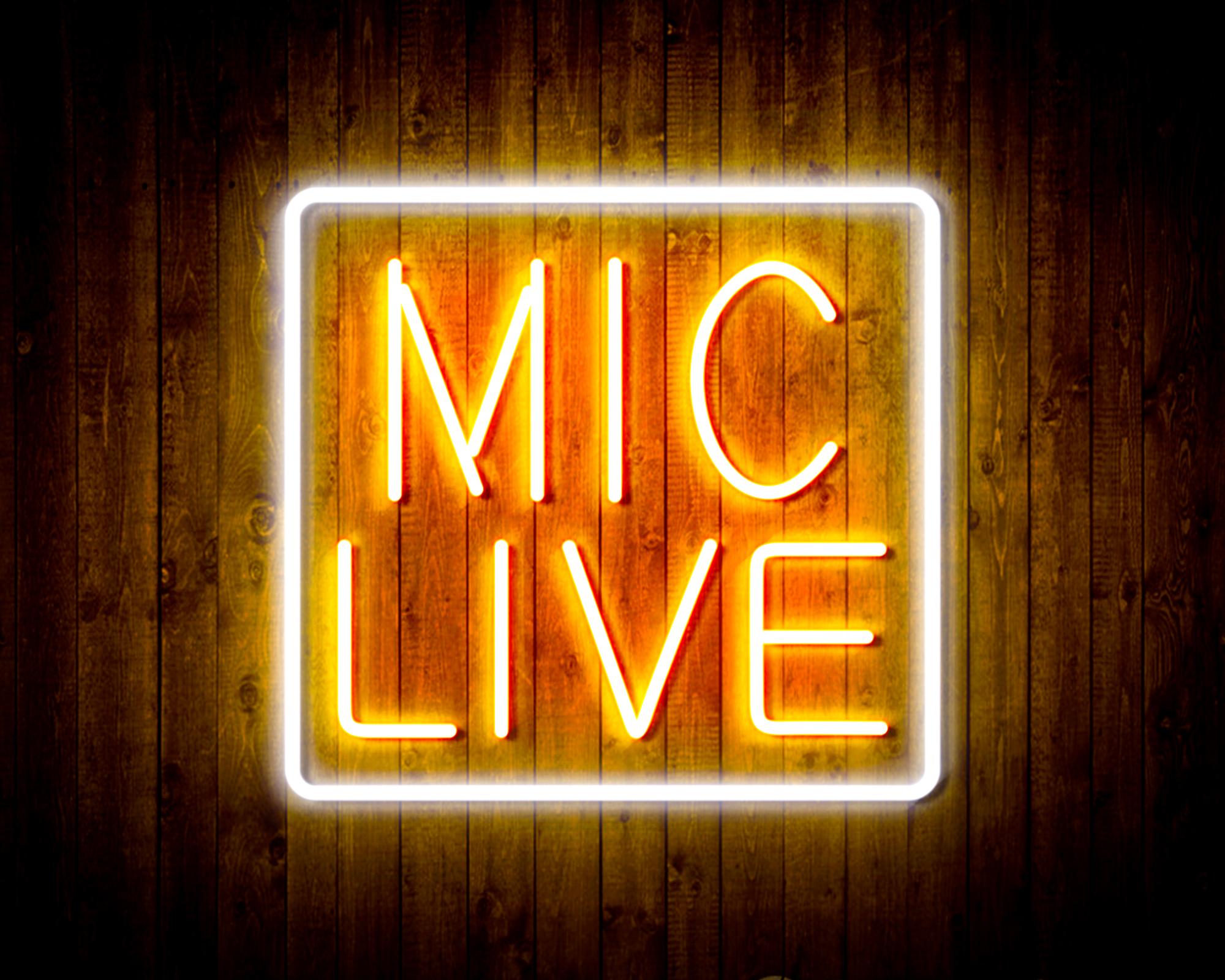 Mic Live LED Neon Sign Wall Light