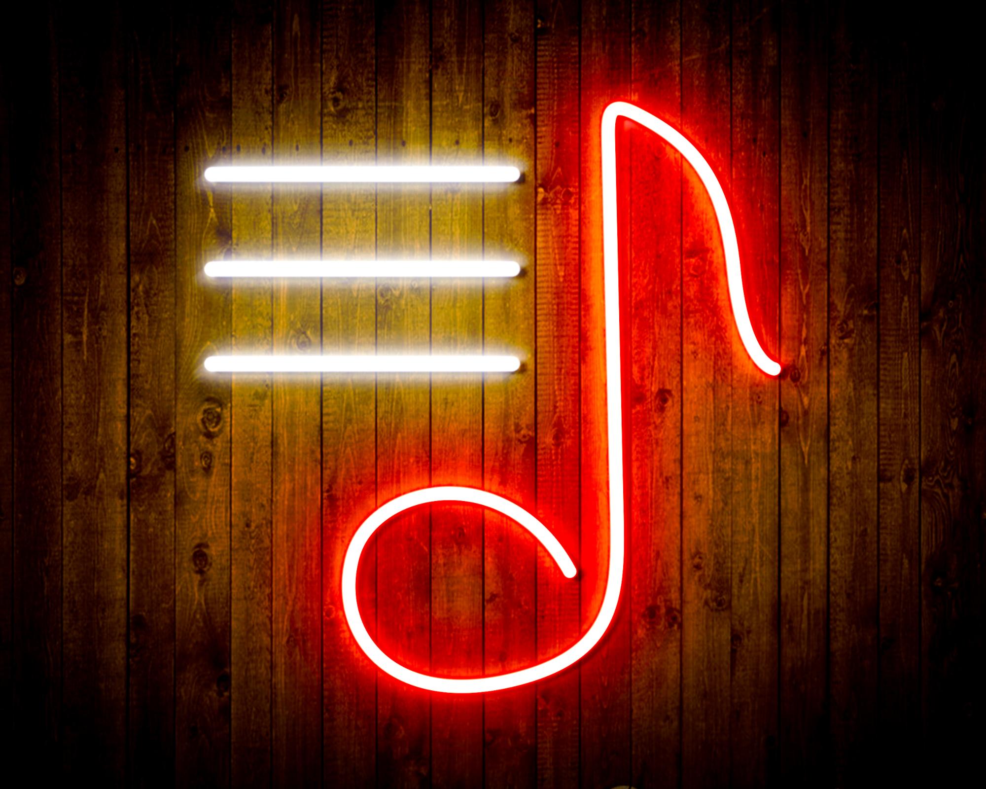 Musical Note LED Neon Sign Wall Light