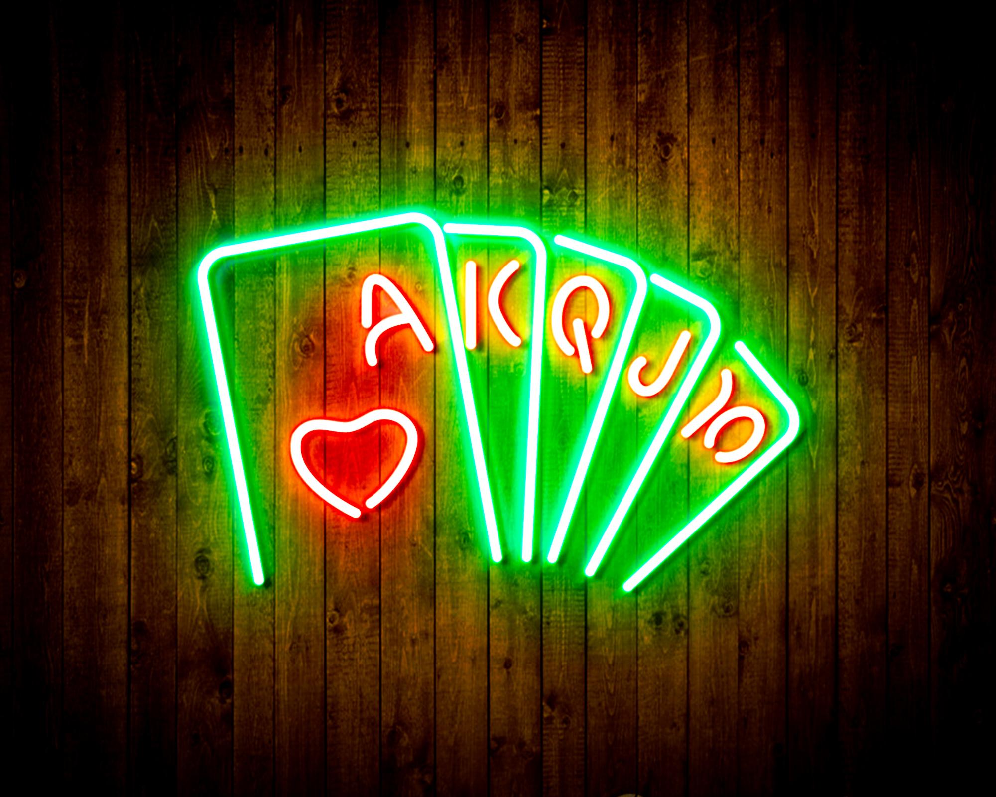 Poker LED Neon Sign Wall Light