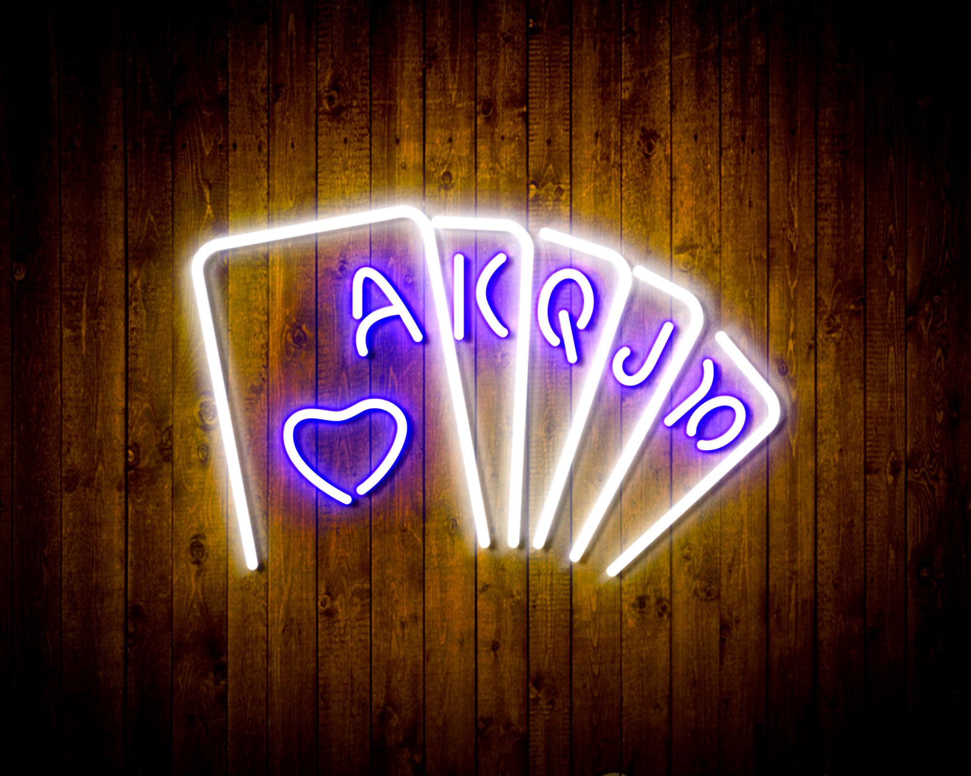 Poker LED Neon Sign Wall Light