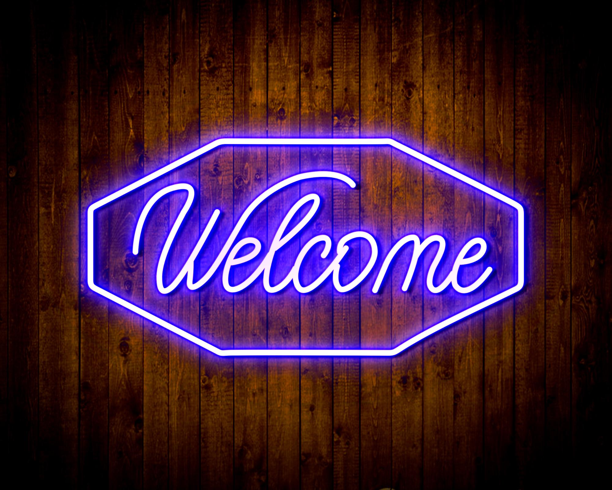 Welcome LED Neon Sign Wall Light