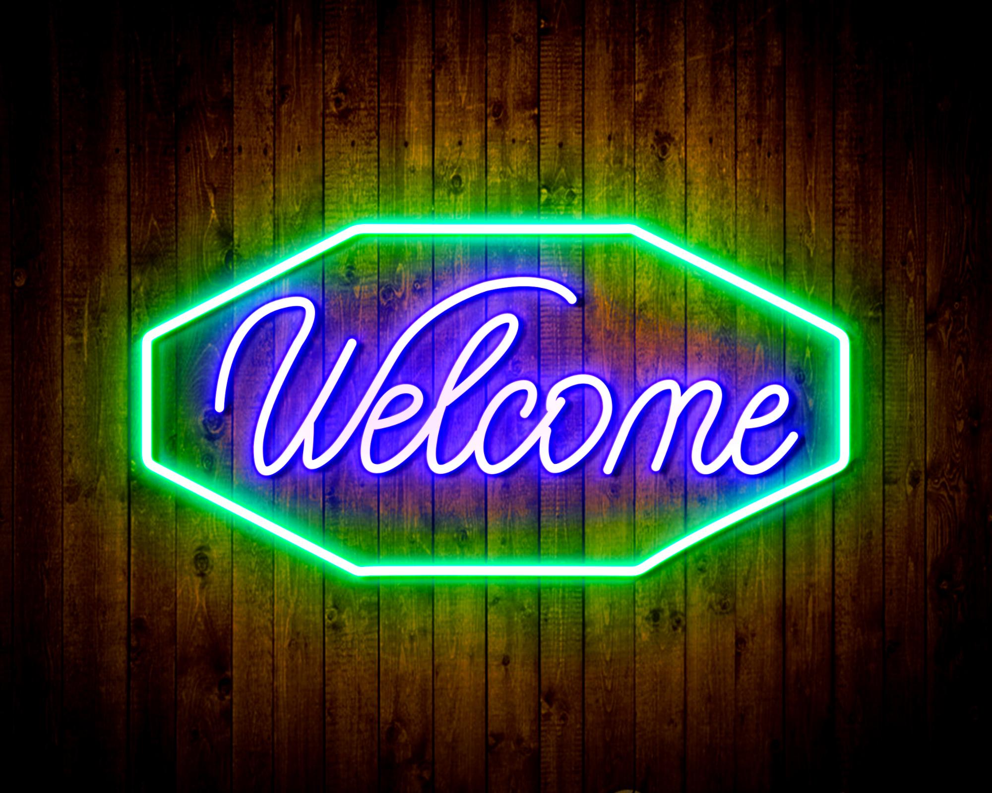 Welcome LED Neon Sign Wall Light