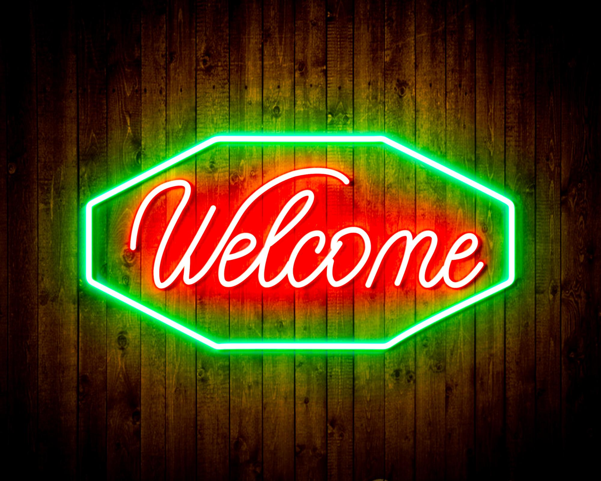 Welcome LED Neon Sign Wall Light