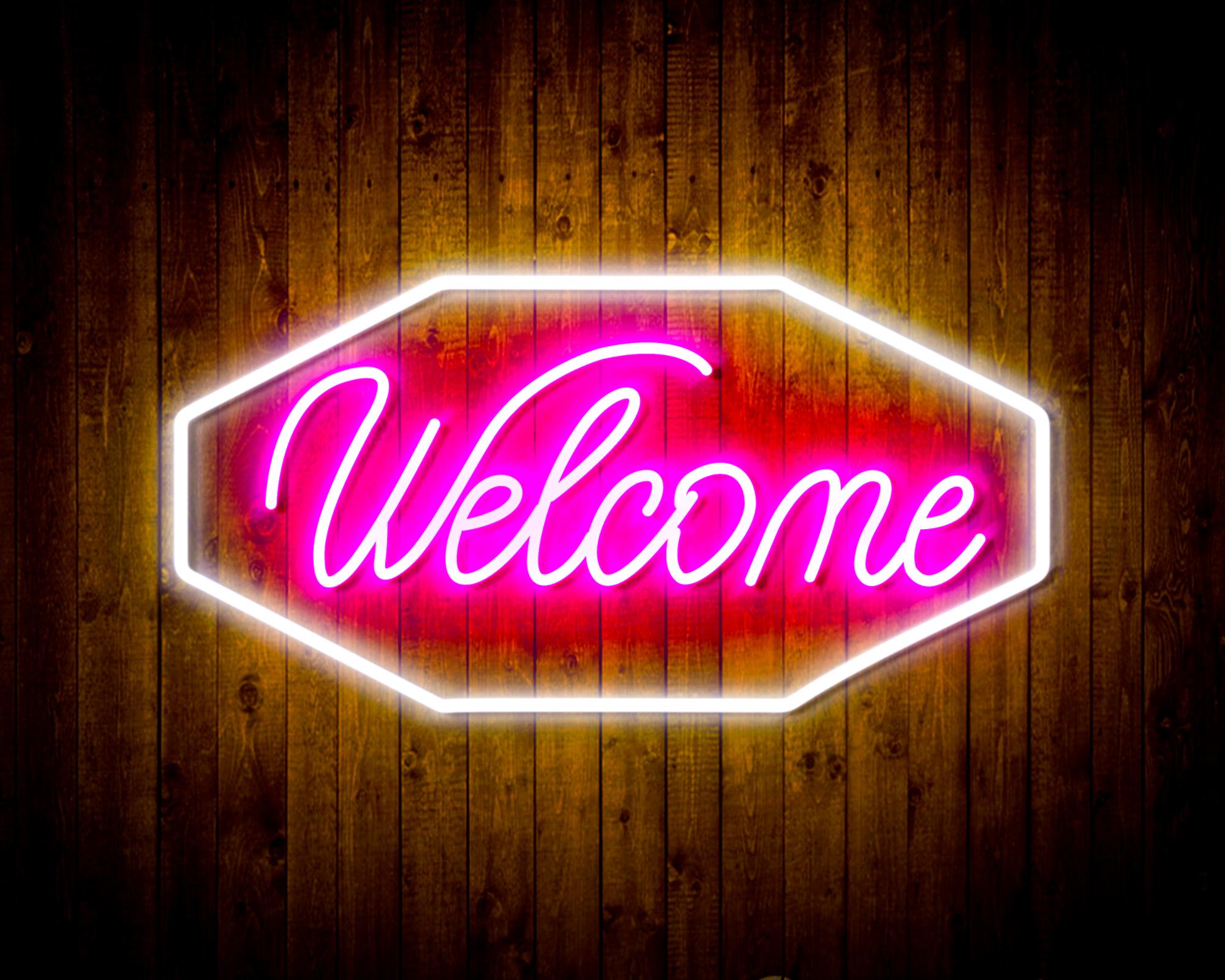 Welcome LED Neon Sign Wall Light