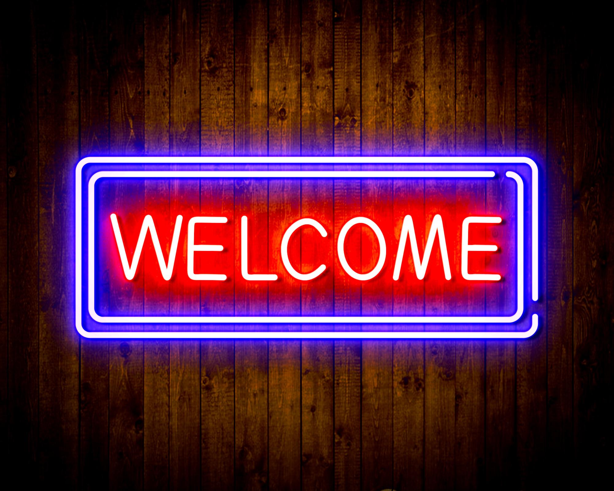 Welcome LED Neon Sign Wall Light