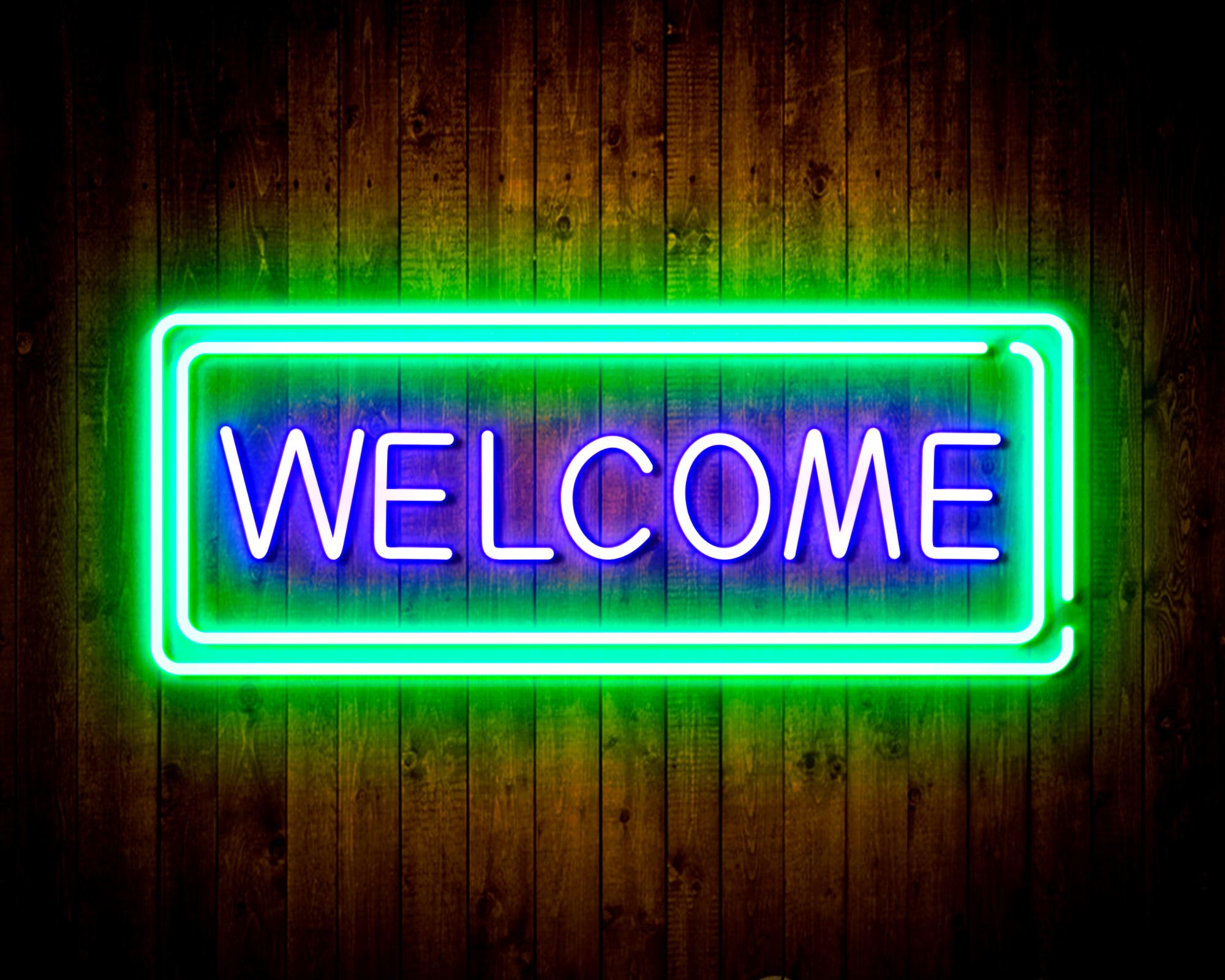 Welcome LED Neon Sign Wall Light