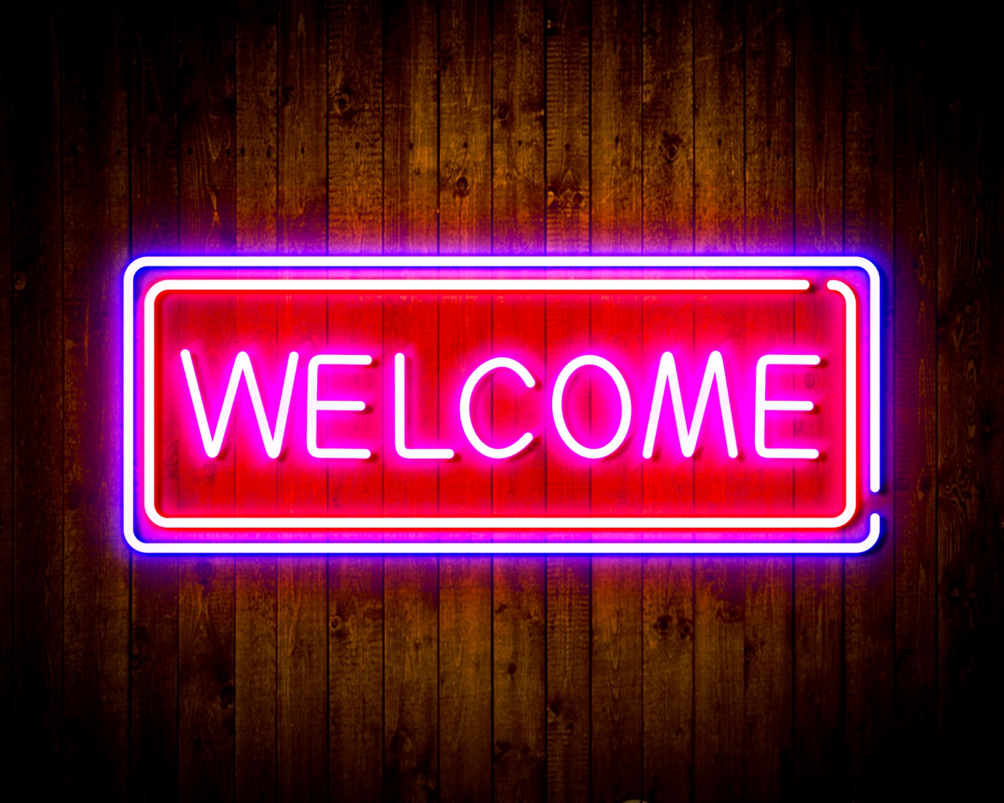 Welcome LED Neon Sign Wall Light