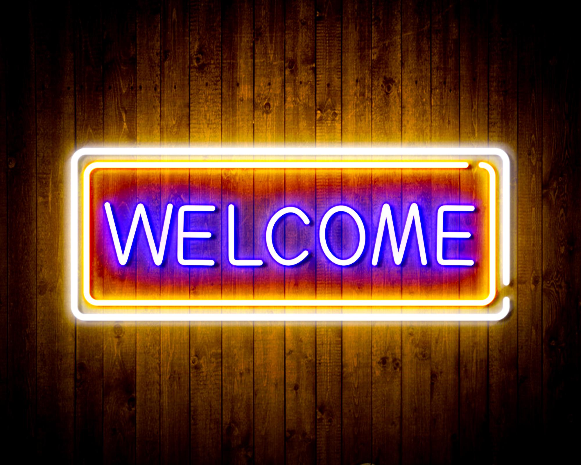 Welcome LED Neon Sign Wall Light