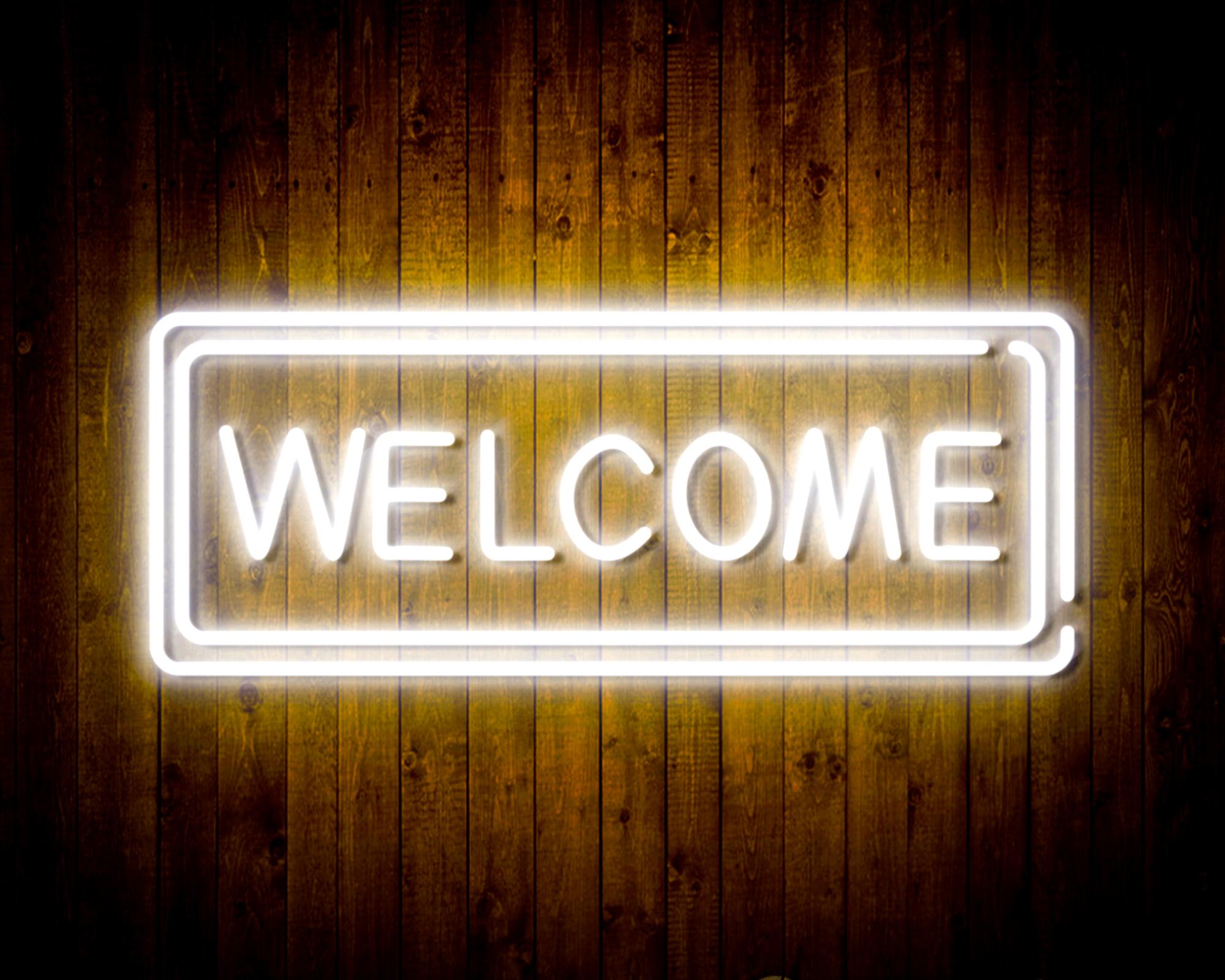 Welcome LED Neon Sign Wall Light