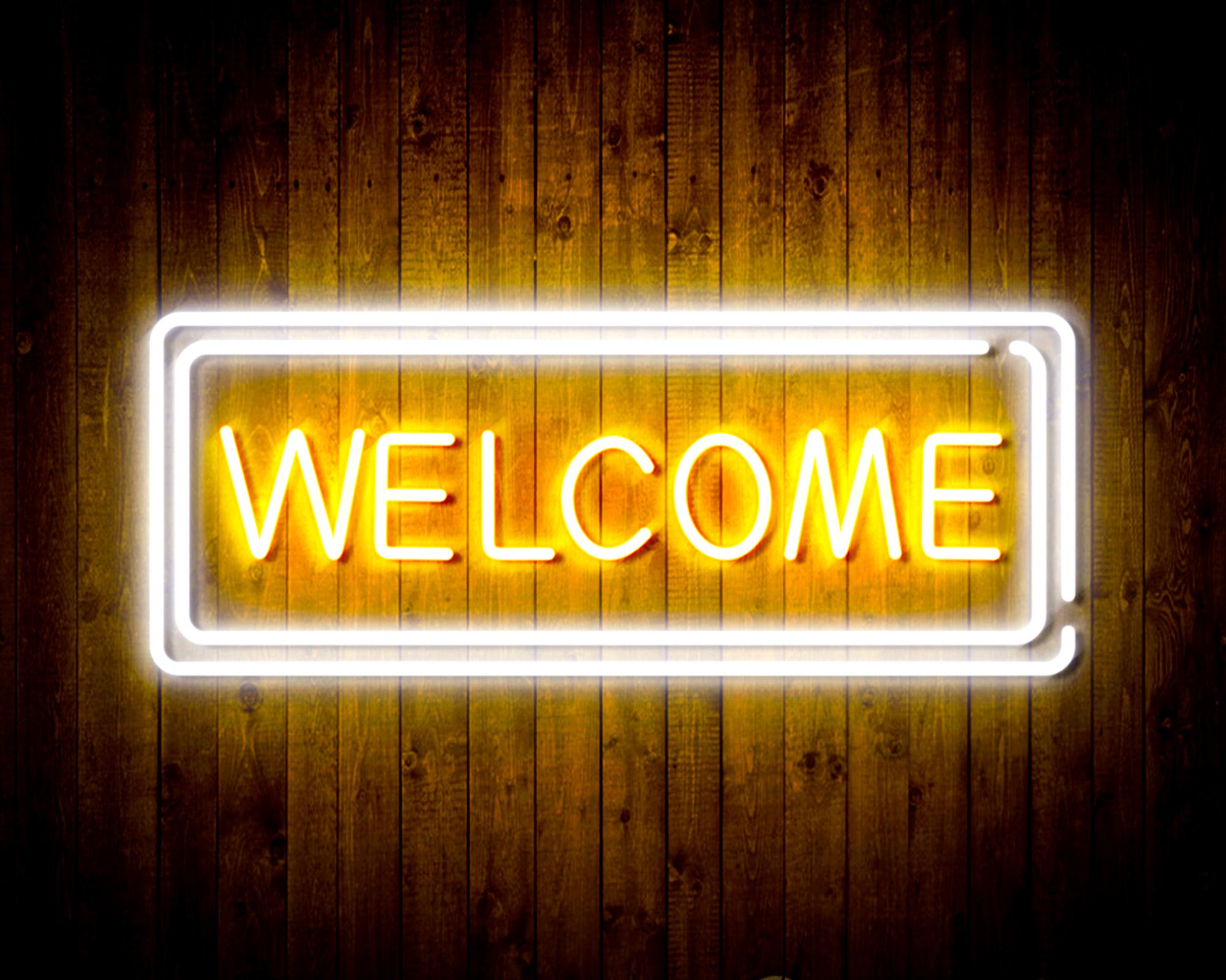 Welcome LED Neon Sign Wall Light