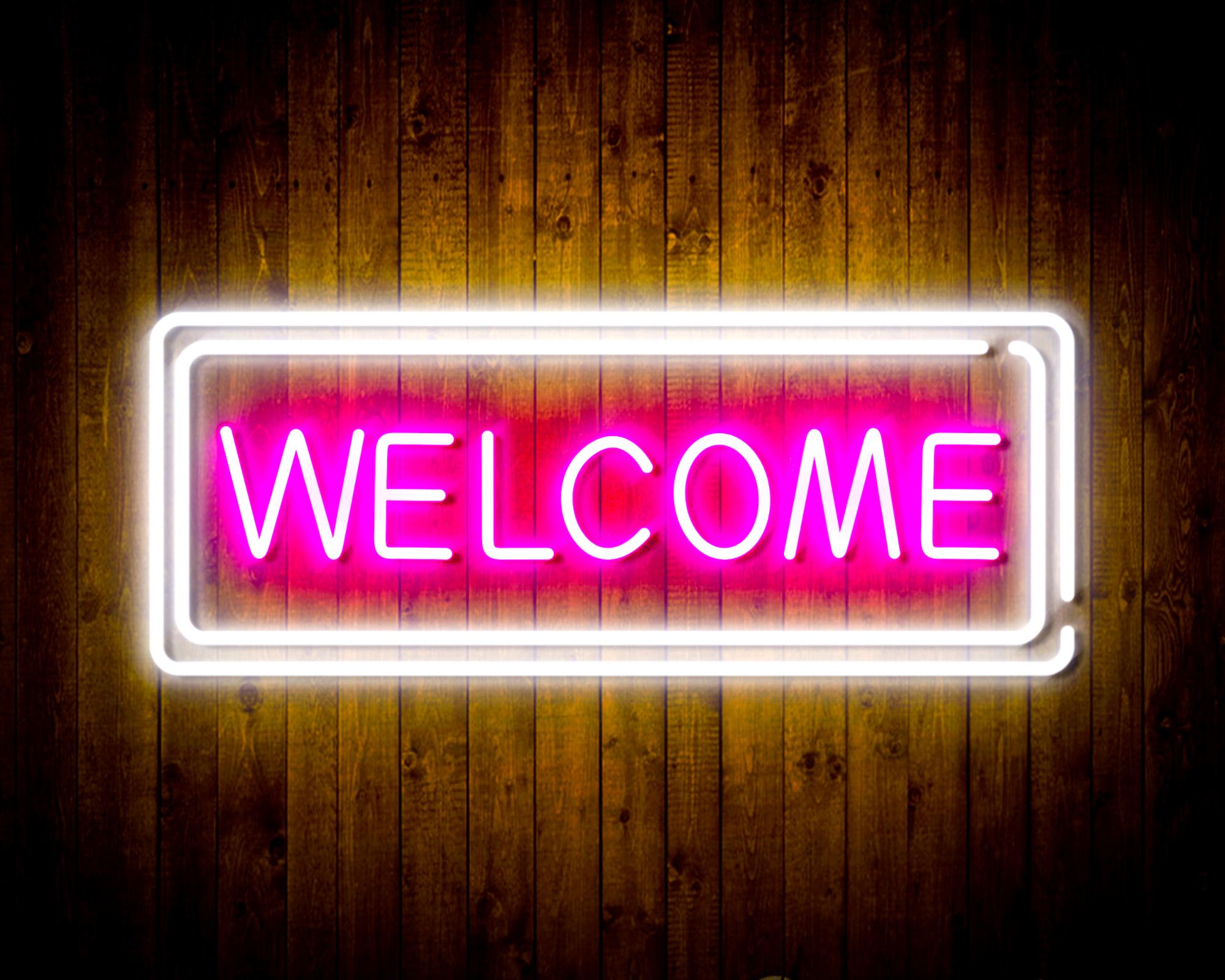 Welcome LED Neon Sign Wall Light