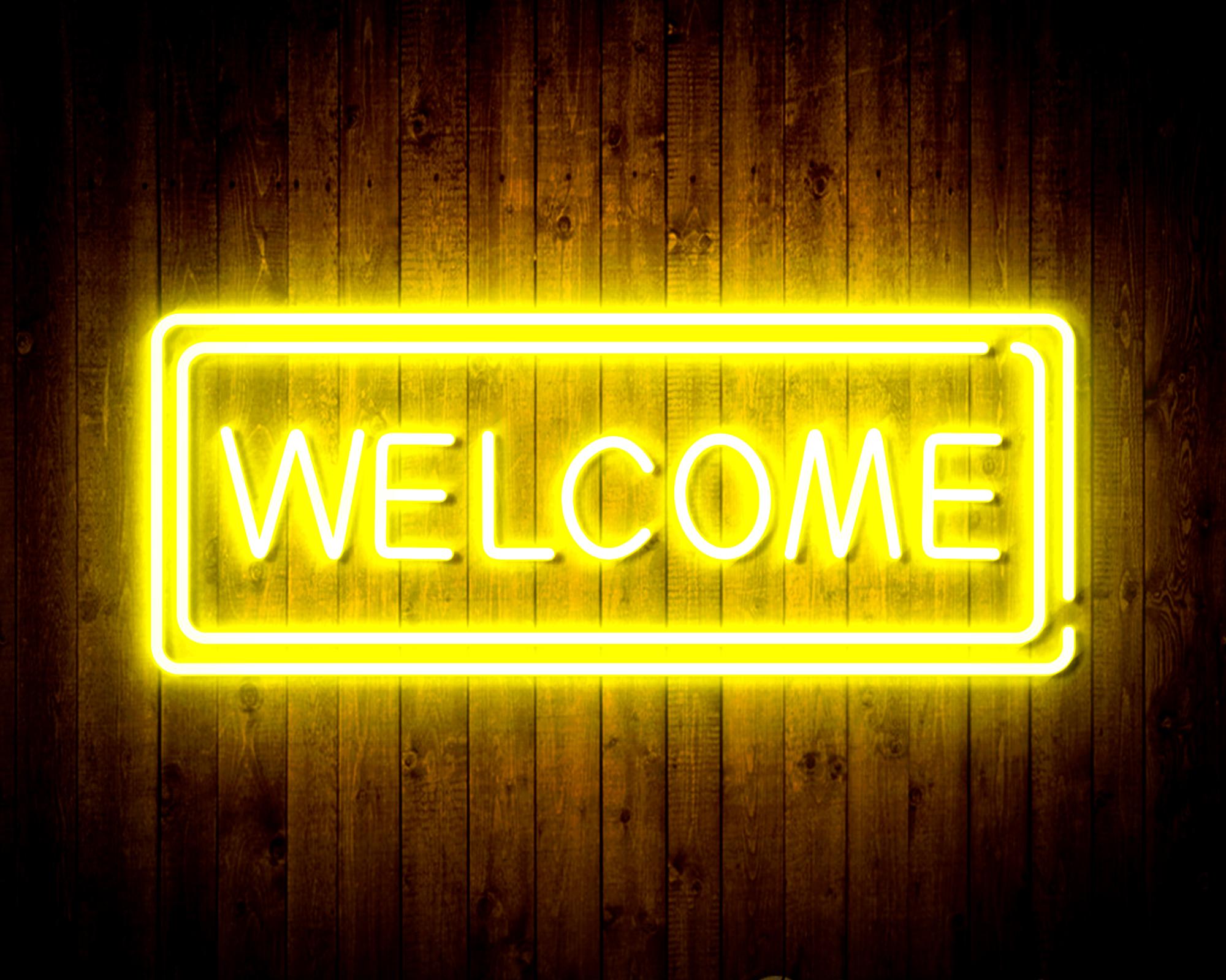 Welcome LED Neon Sign Wall Light