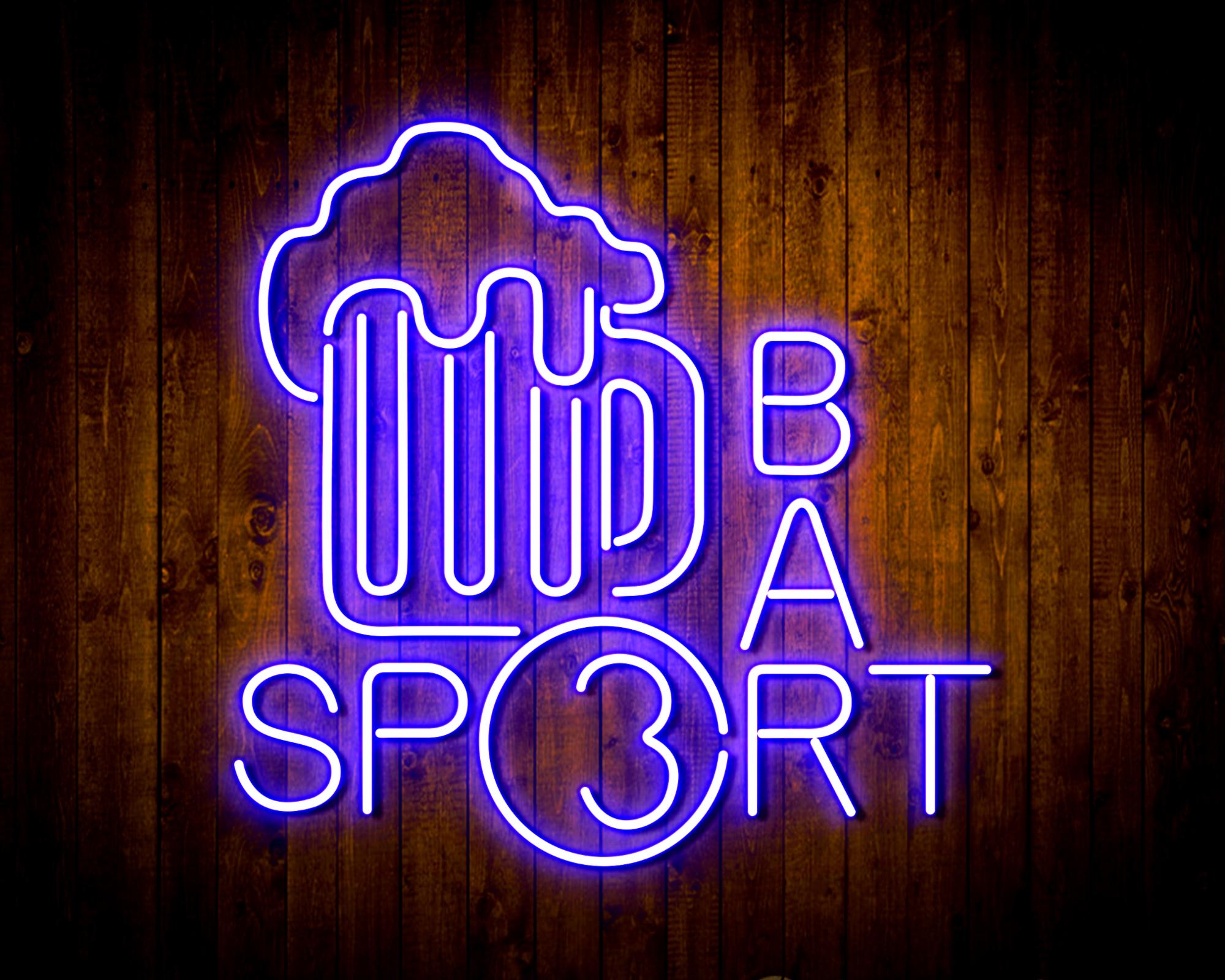 Sport Bar with Beer Mug LED Neon Sign Wall Light