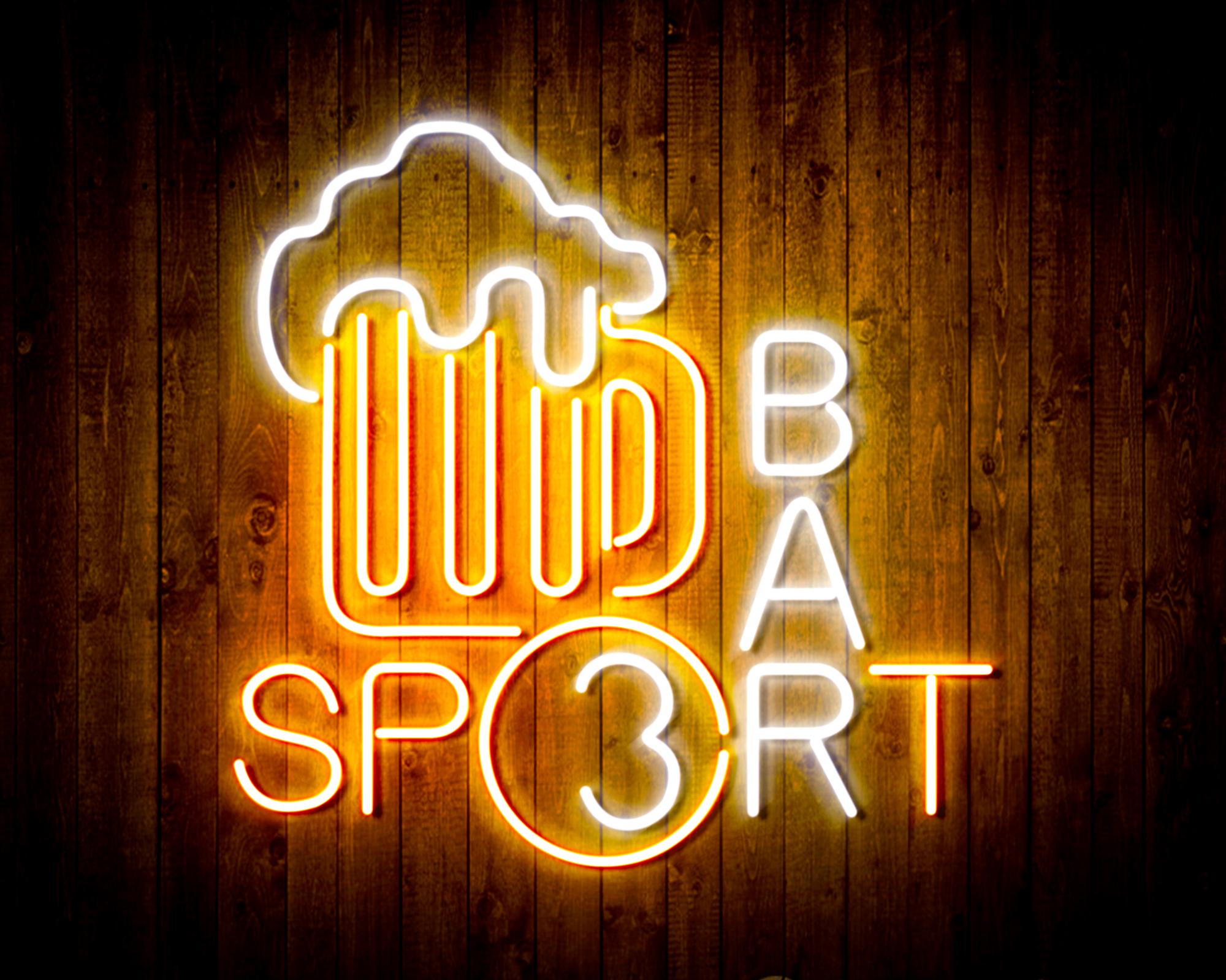 Sport Bar with Beer Mug LED Neon Sign Wall Light