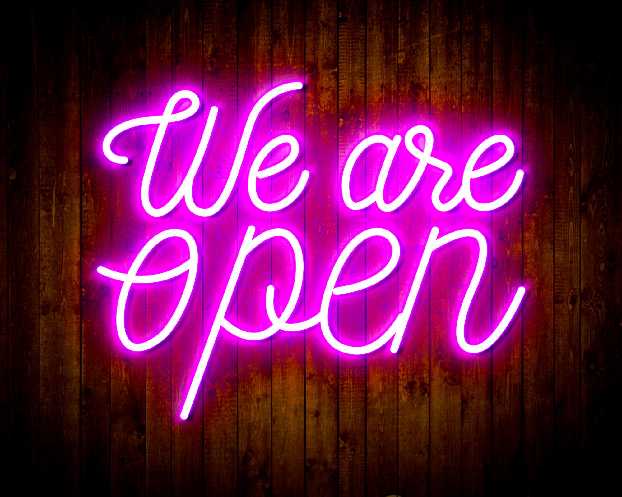 We 're Open LED Neon Sign Wall Light