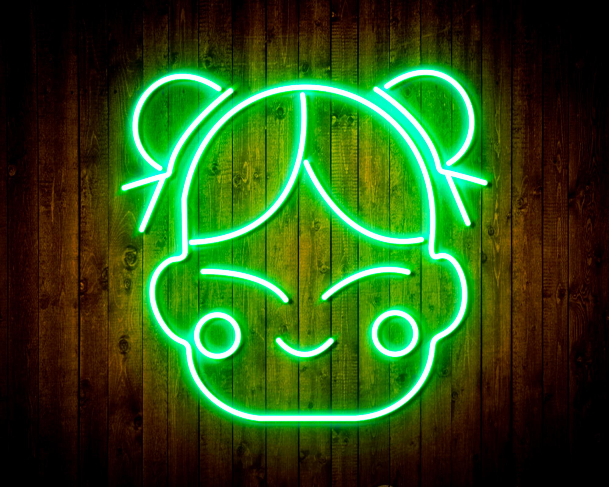 Chinese New Year Child Girl LED Neon Sign Wall Light