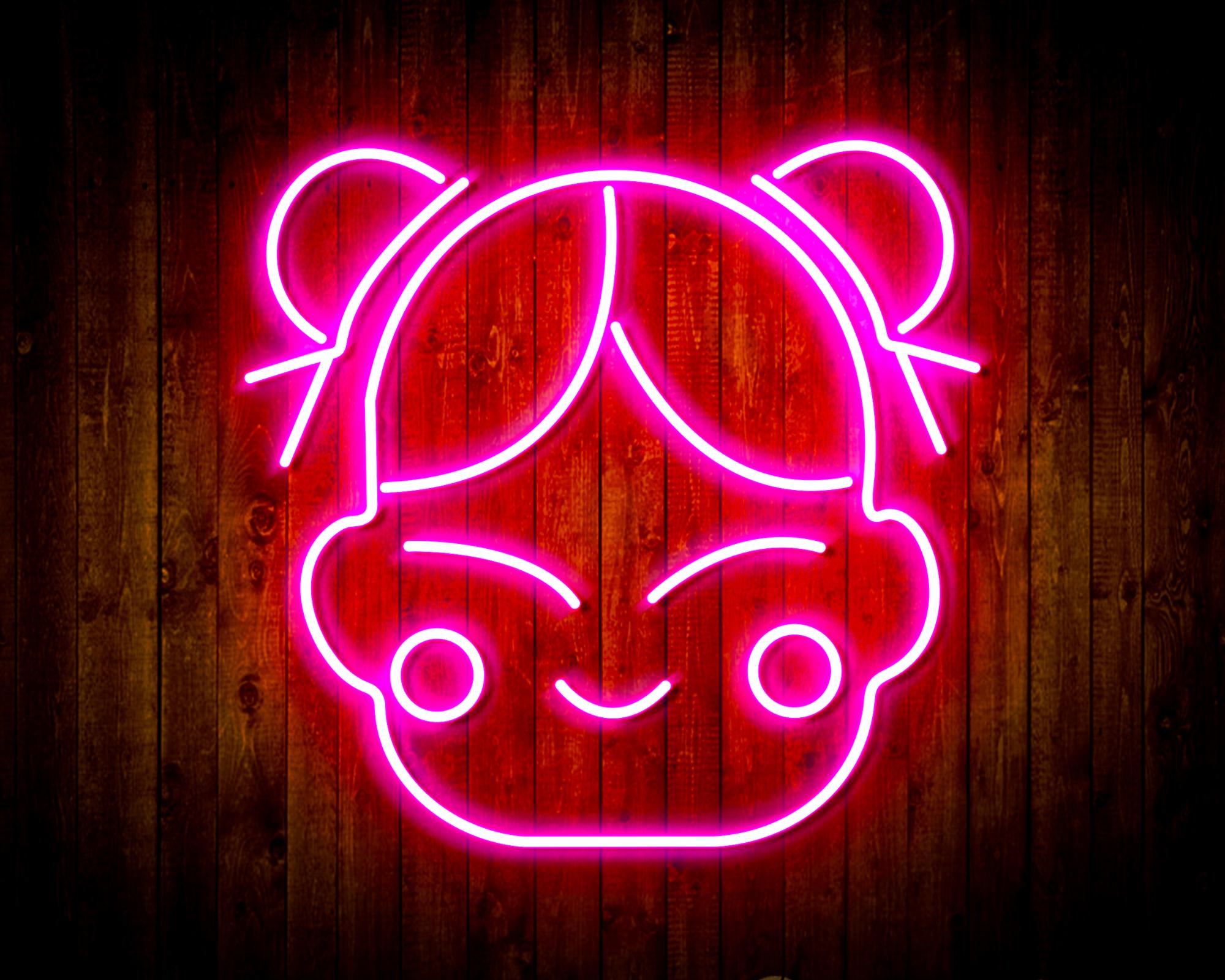 Chinese New Year Child Girl LED Neon Sign Wall Light