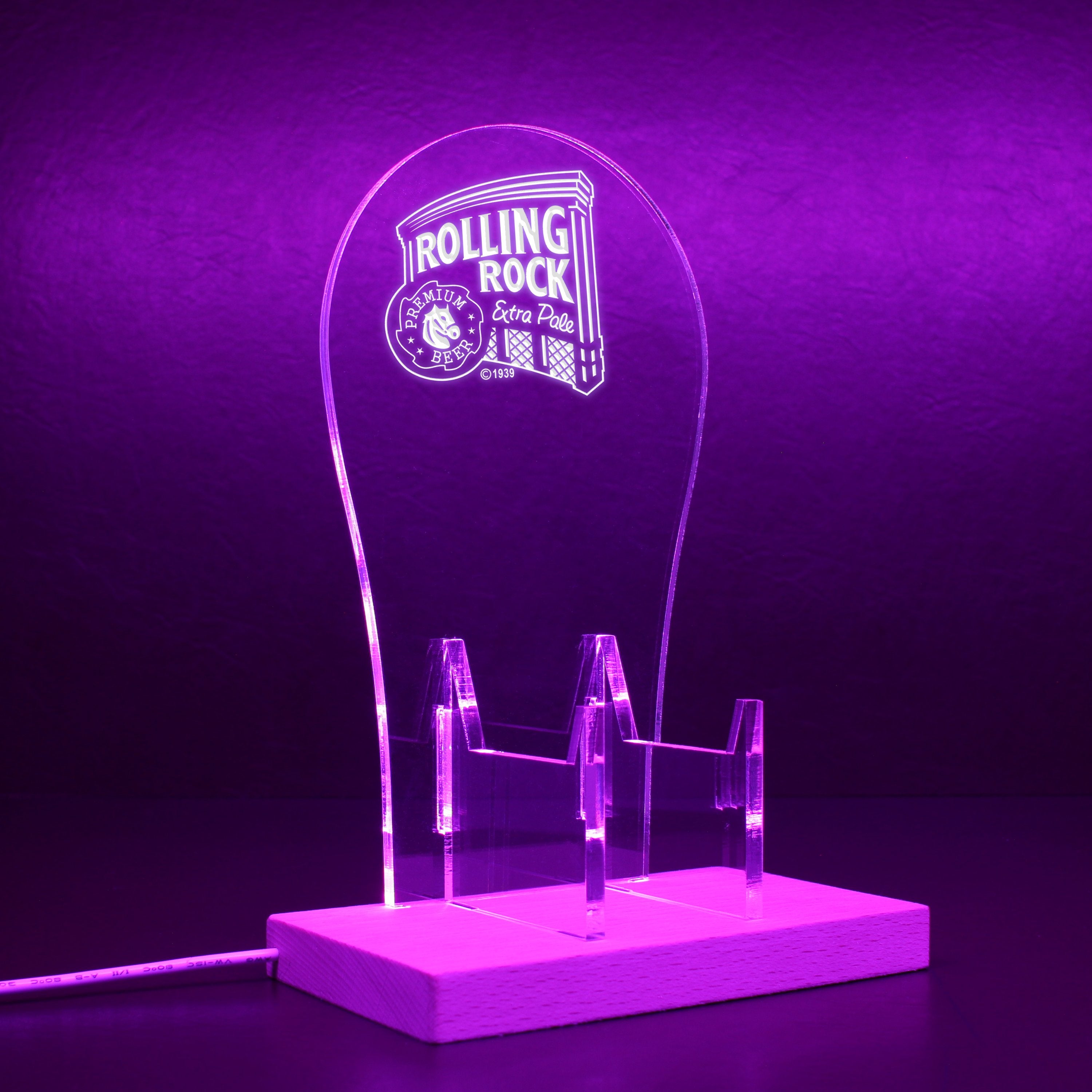 Rolling Rock Beer RGB LED Gaming Headset Controller Stand