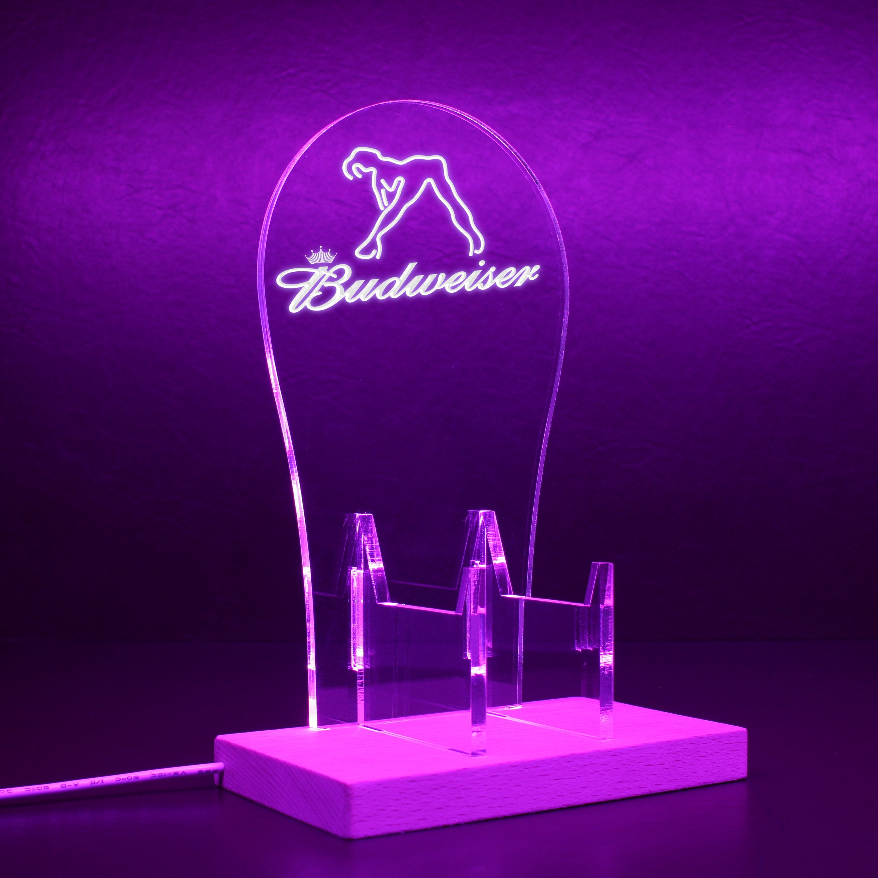Budweiser Girl RGB LED Gaming Headset Controller Stand