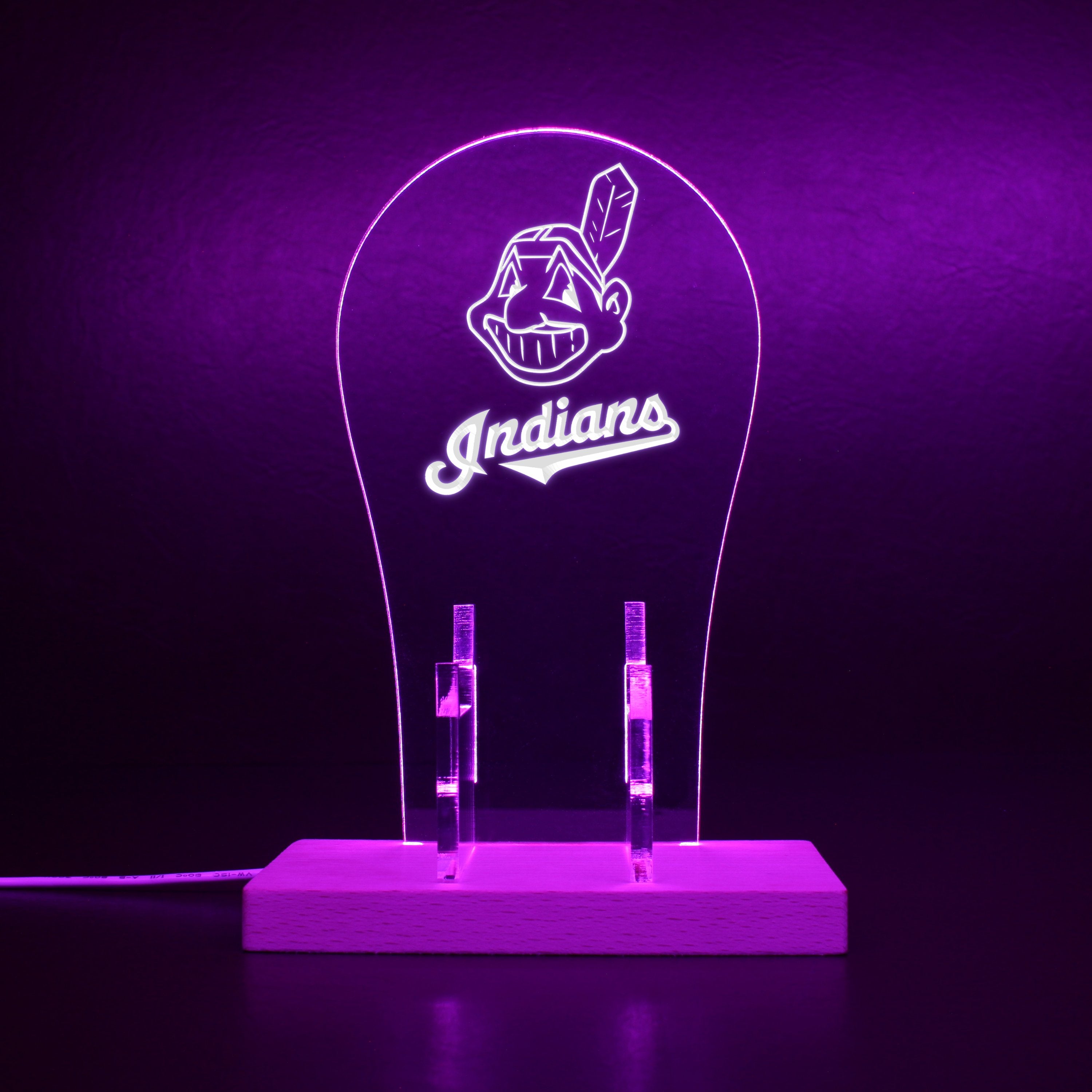 Cleveland Indians RGB LED Gaming Headset Controller Stand