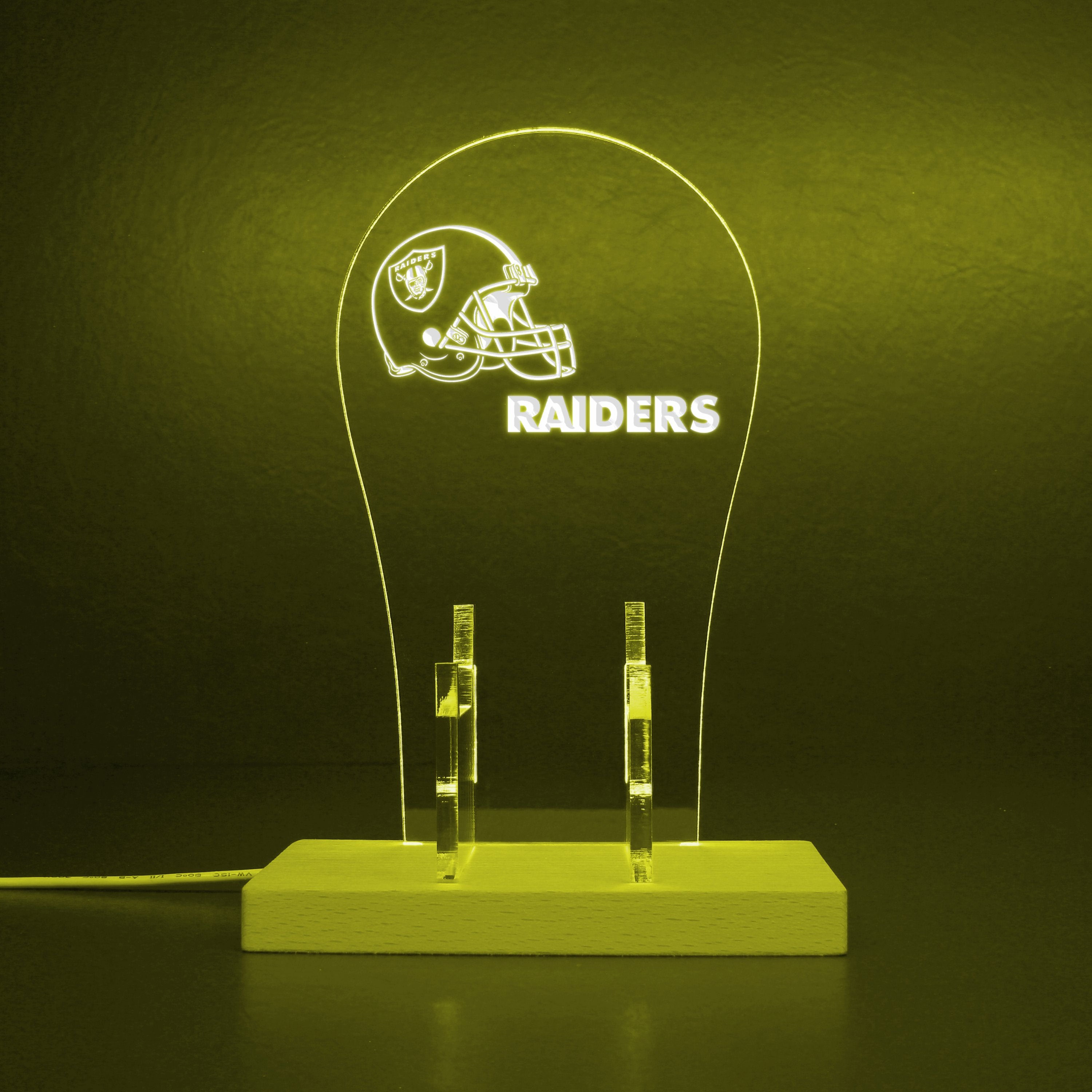 Oakland Raiders Helmet RGB LED Gaming Headset Controller Stand