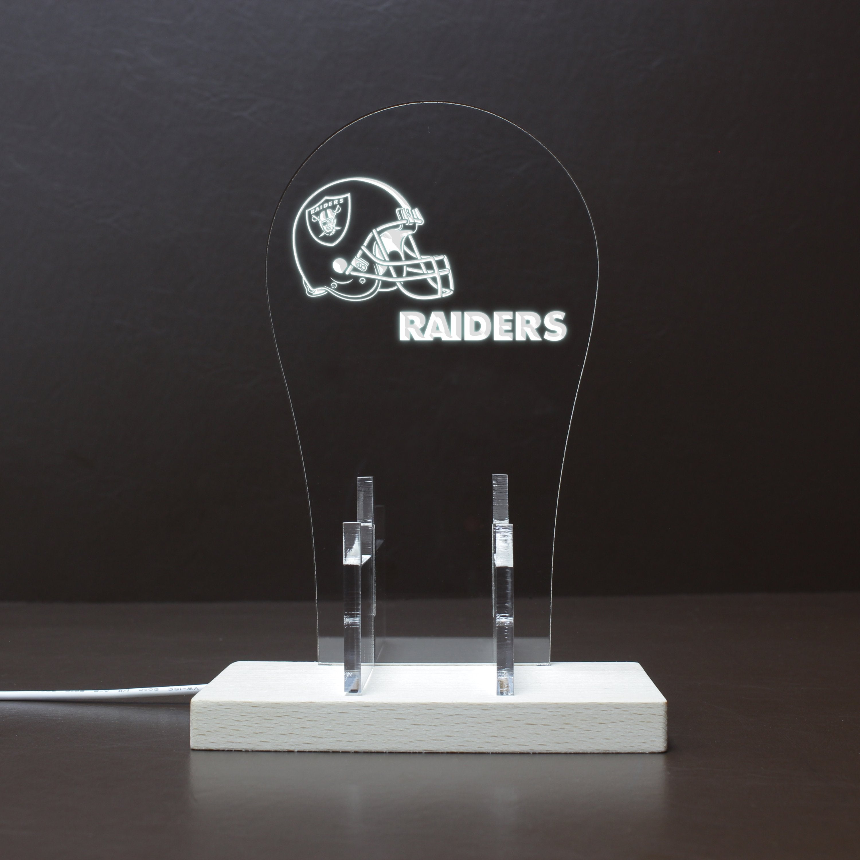 Oakland Raiders Helmet RGB LED Gaming Headset Controller Stand