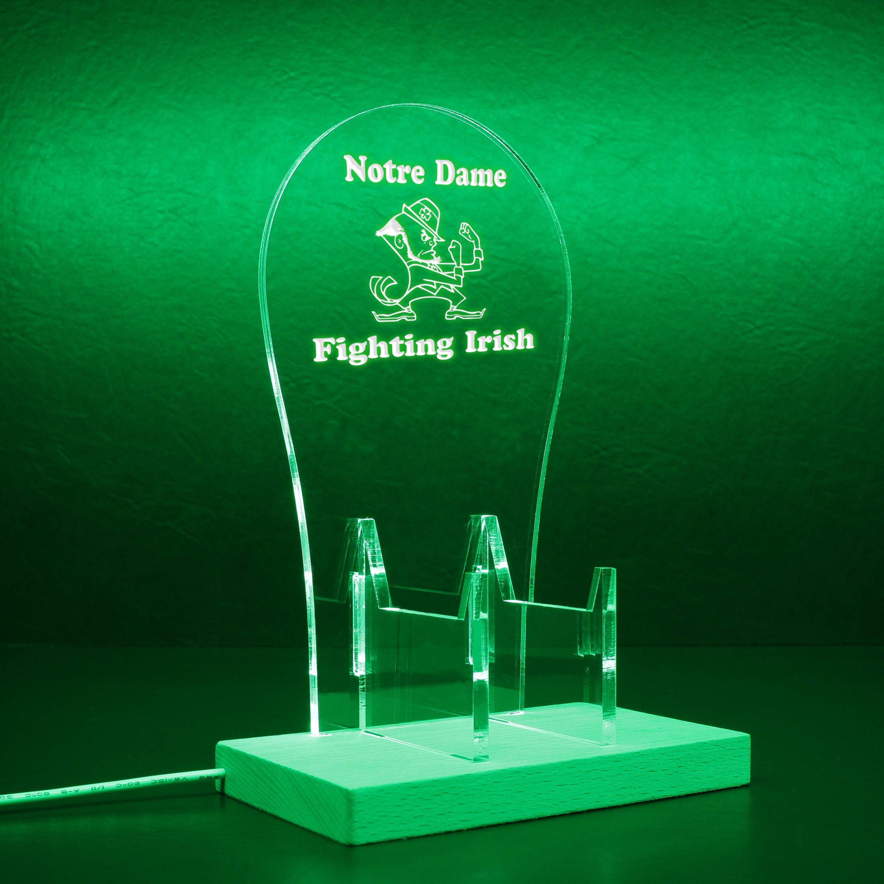 Notre Dame Fighting Irish Football RGB LED Gaming Headset Controller Stand