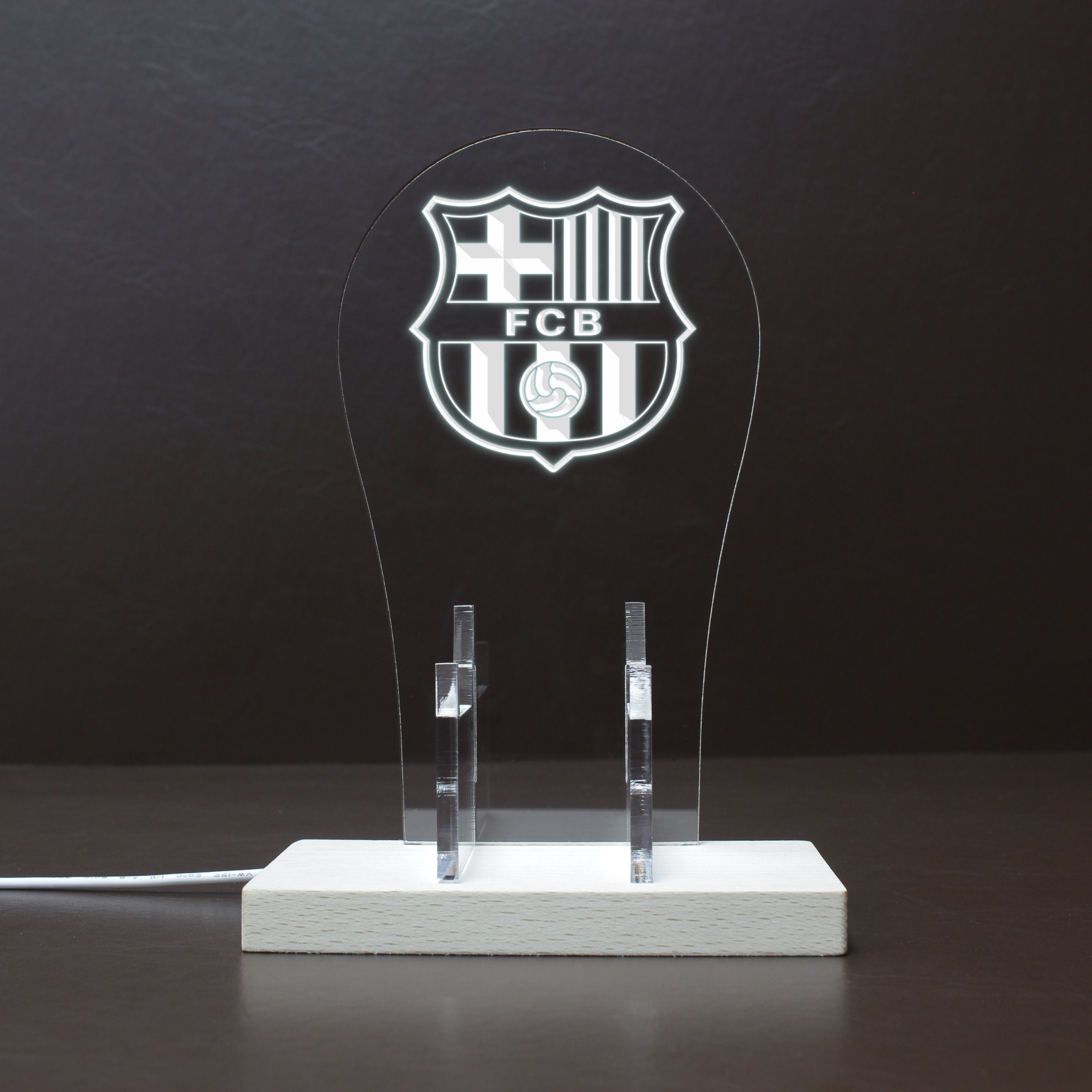 FC Barcelona Crest RGB LED Gaming Headset Controller Stand