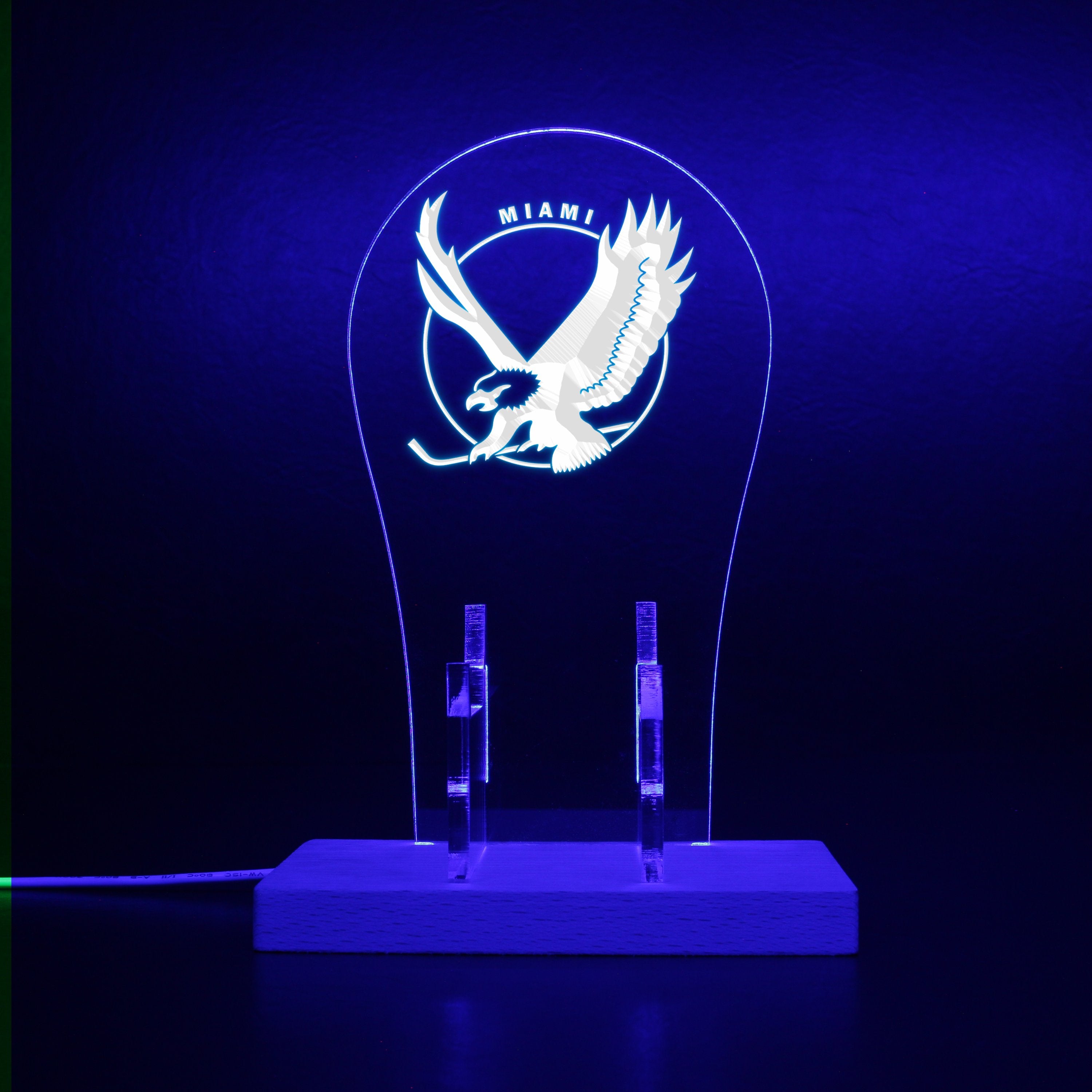 Miami Screaming Eagles RGB LED Gaming Headset Controller Stand
