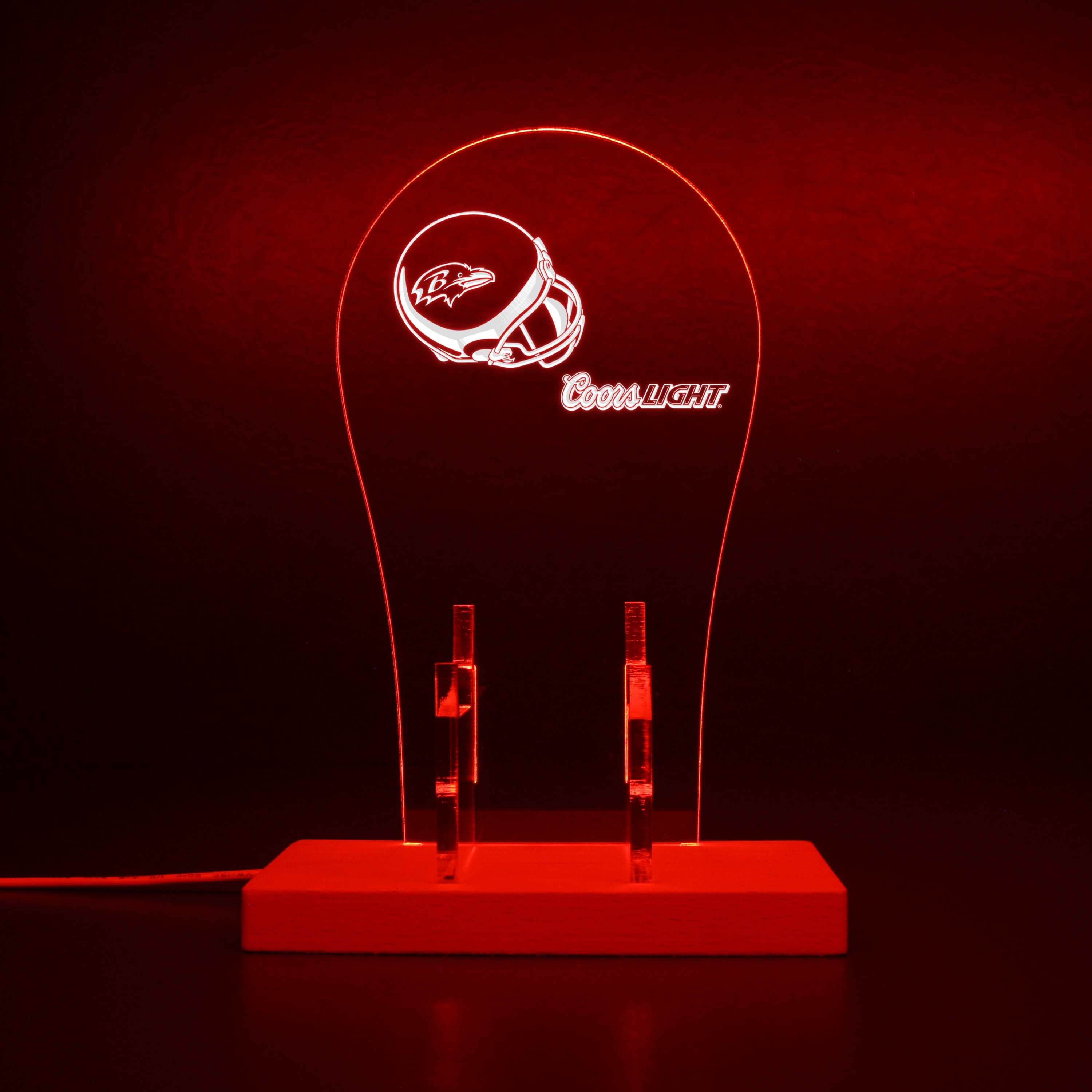 Baltimore Ravens Helmet Logo RGB LED Gaming Headset Controller Stand