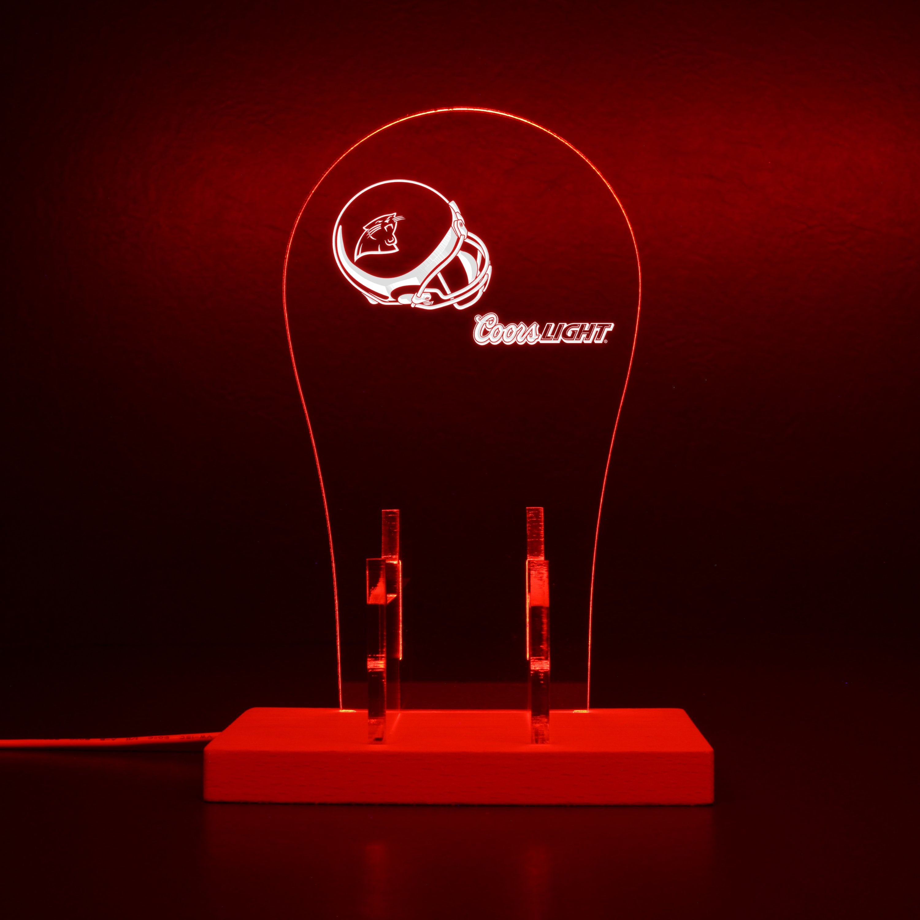 Carolina Panthers Helmet Logo RGB LED Gaming Headset Controller Stand