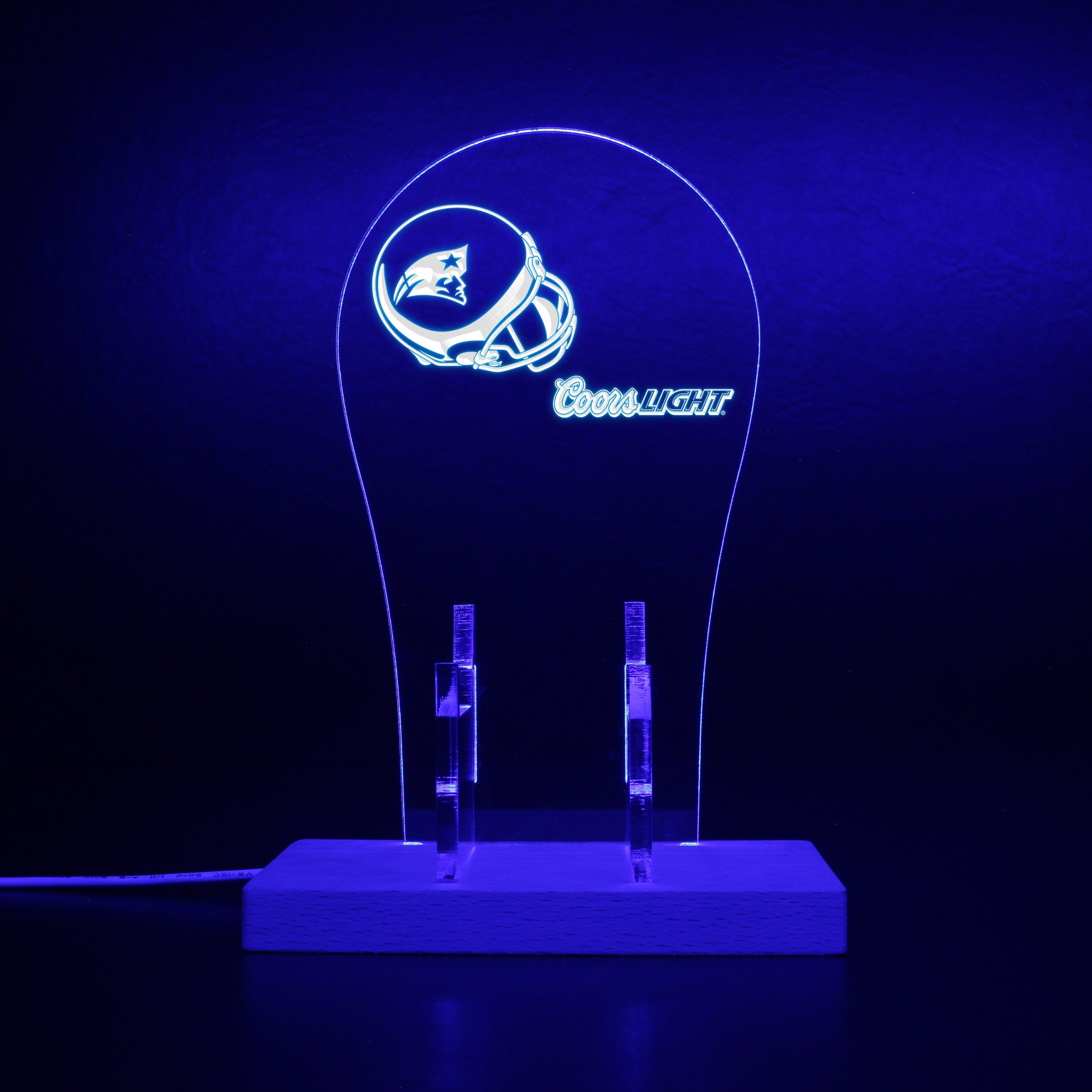 New England Patriots Helmet Logo RGB LED Gaming Headset Controller Stand