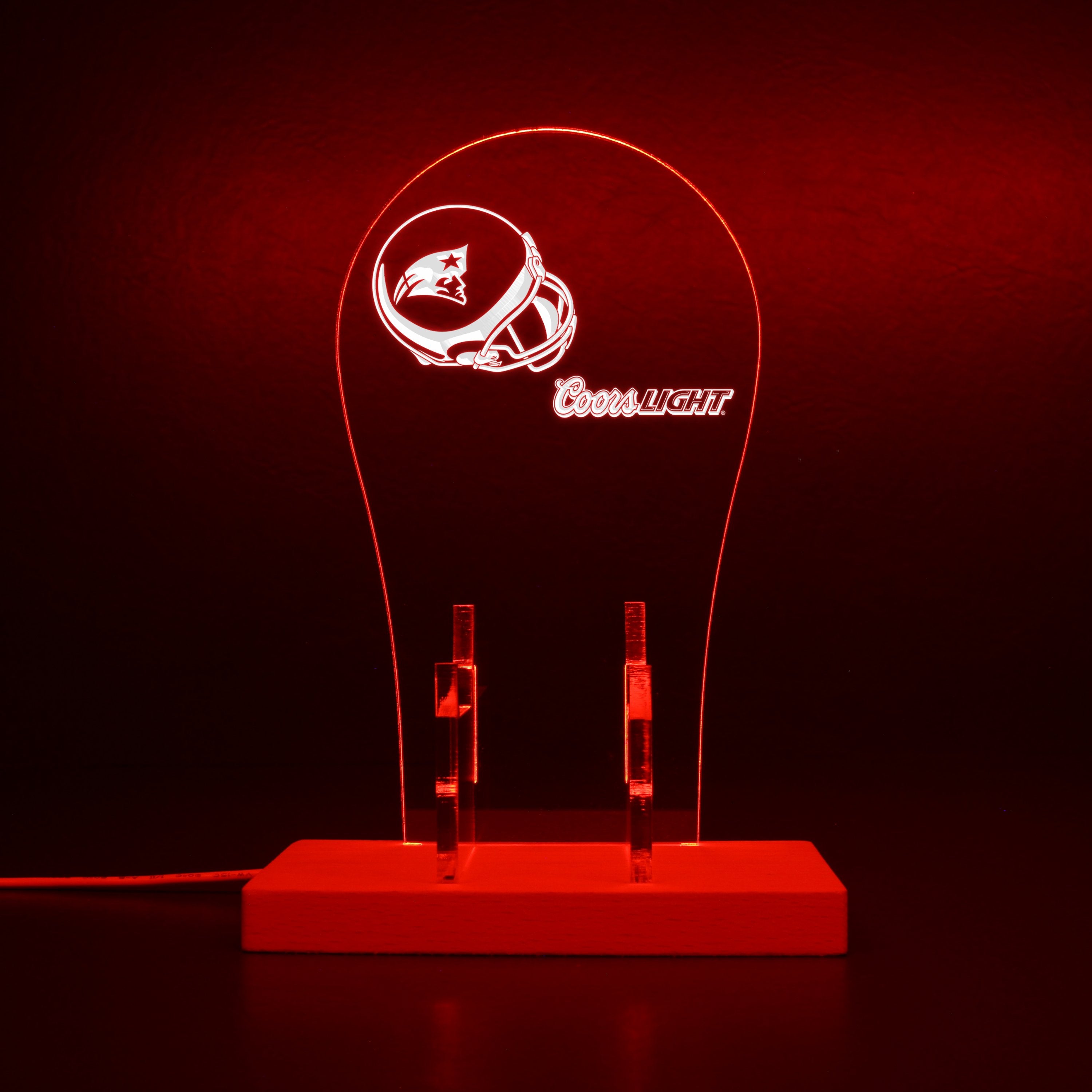 New England Patriots Helmet Logo RGB LED Gaming Headset Controller Stand