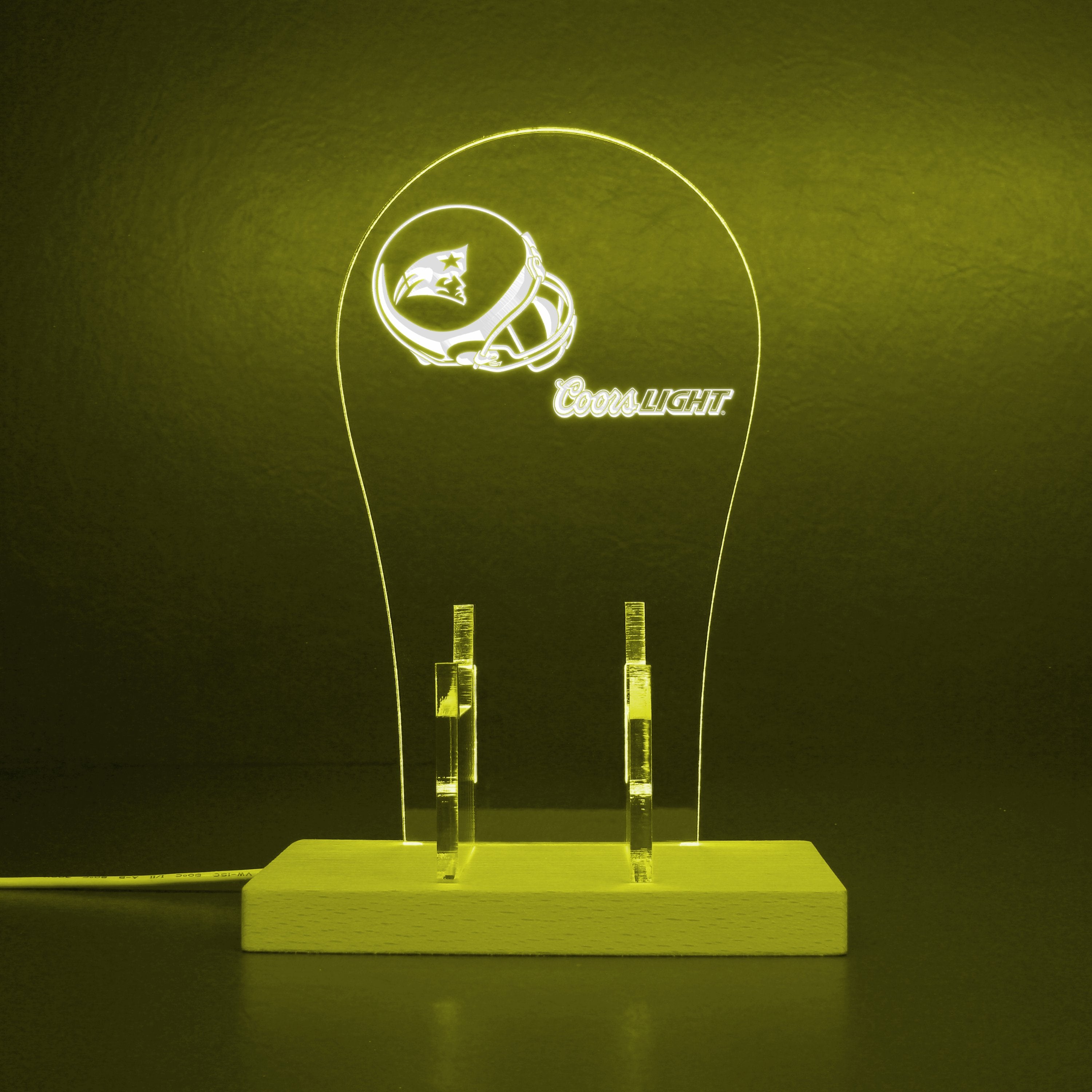 New England Patriots Helmet Logo RGB LED Gaming Headset Controller Stand