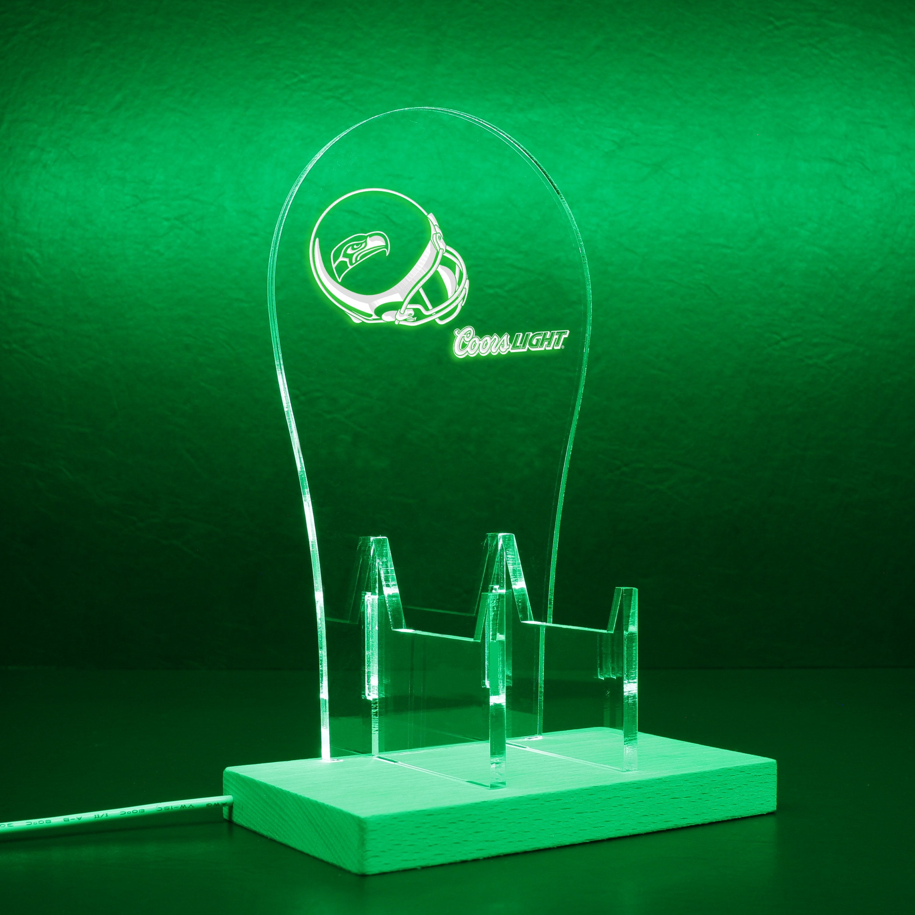 Seattle Seahawks Helmet Logo RGB LED Gaming Headset Controller Stand