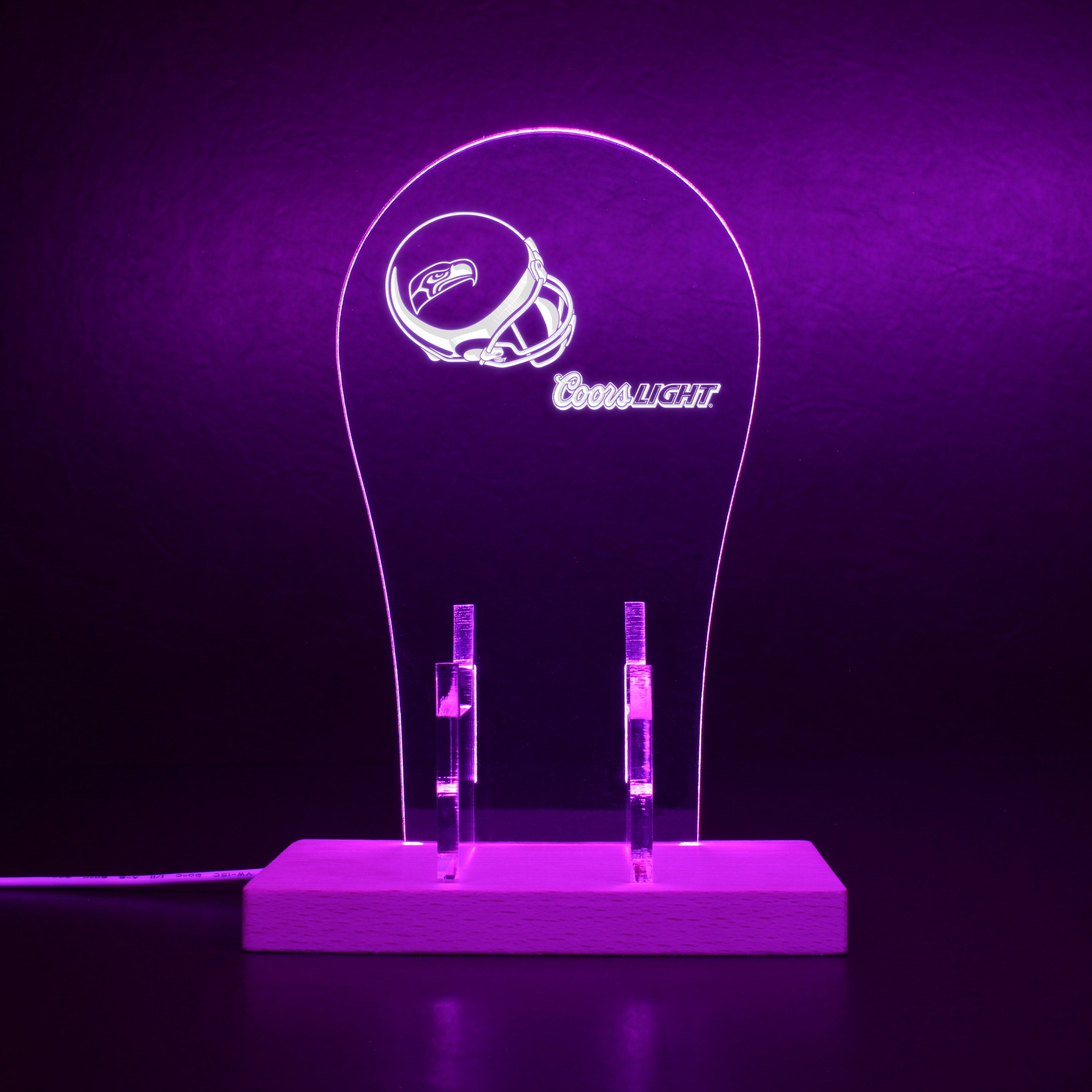 Seattle Seahawks Helmet Logo RGB LED Gaming Headset Controller Stand