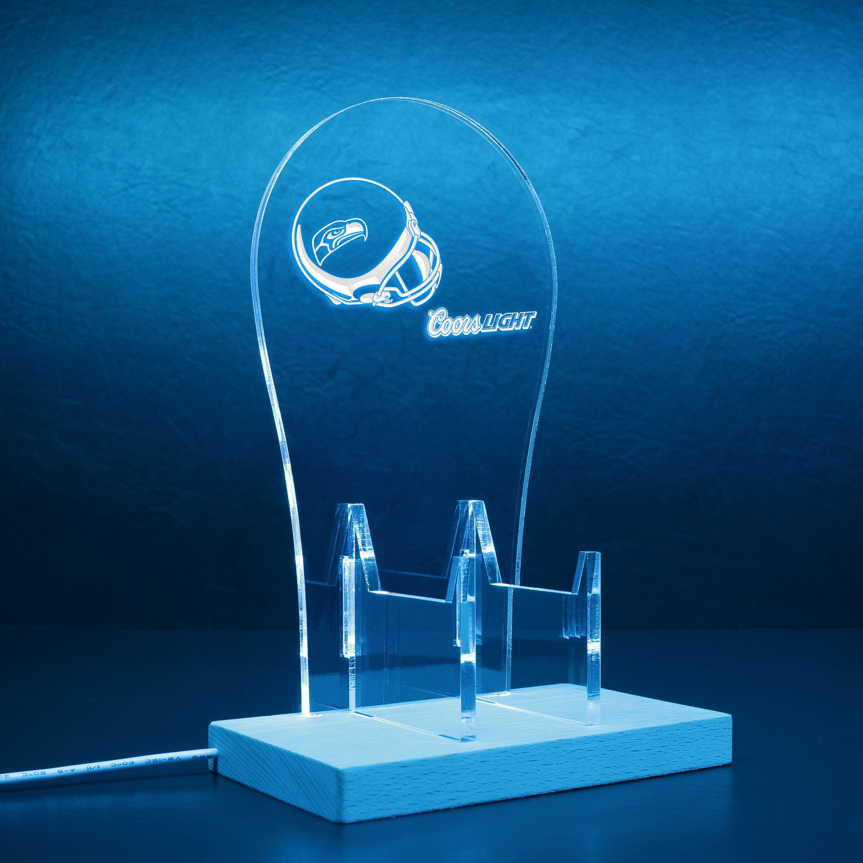 Seattle Seahawks Helmet Logo RGB LED Gaming Headset Controller Stand