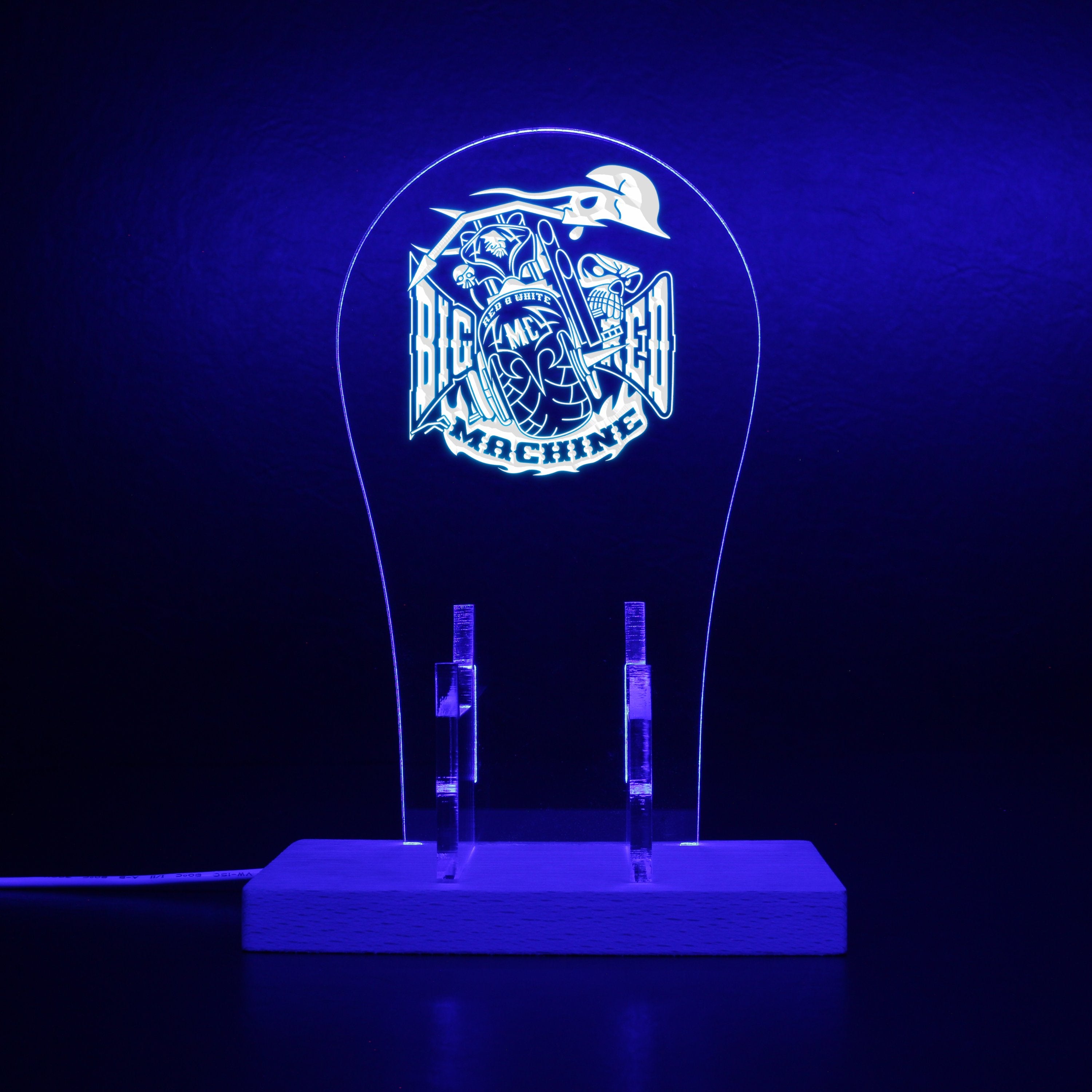 Big Red Machine Skull RGB LED Gaming Headset Controller Stand