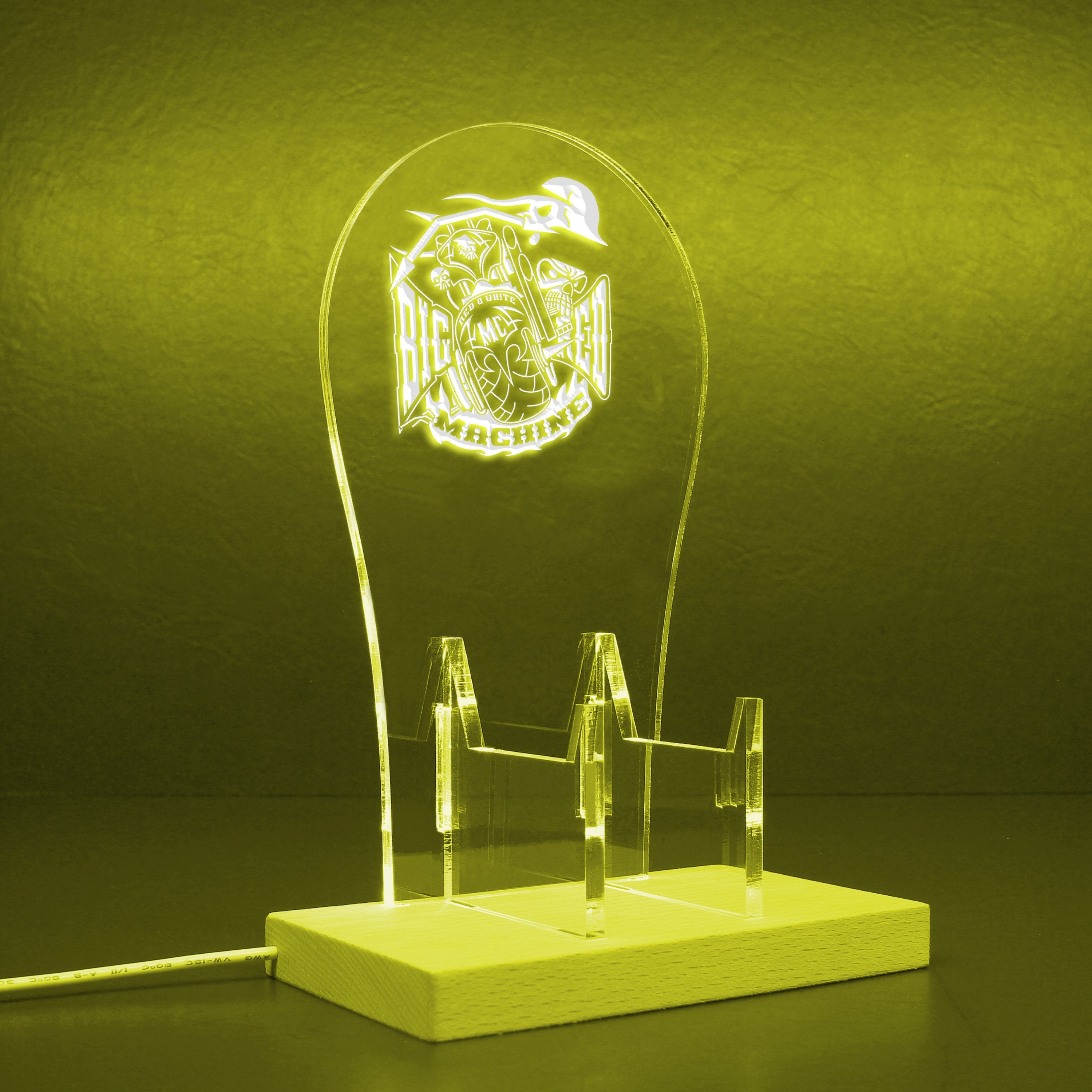 Big Red Machine Skull RGB LED Gaming Headset Controller Stand