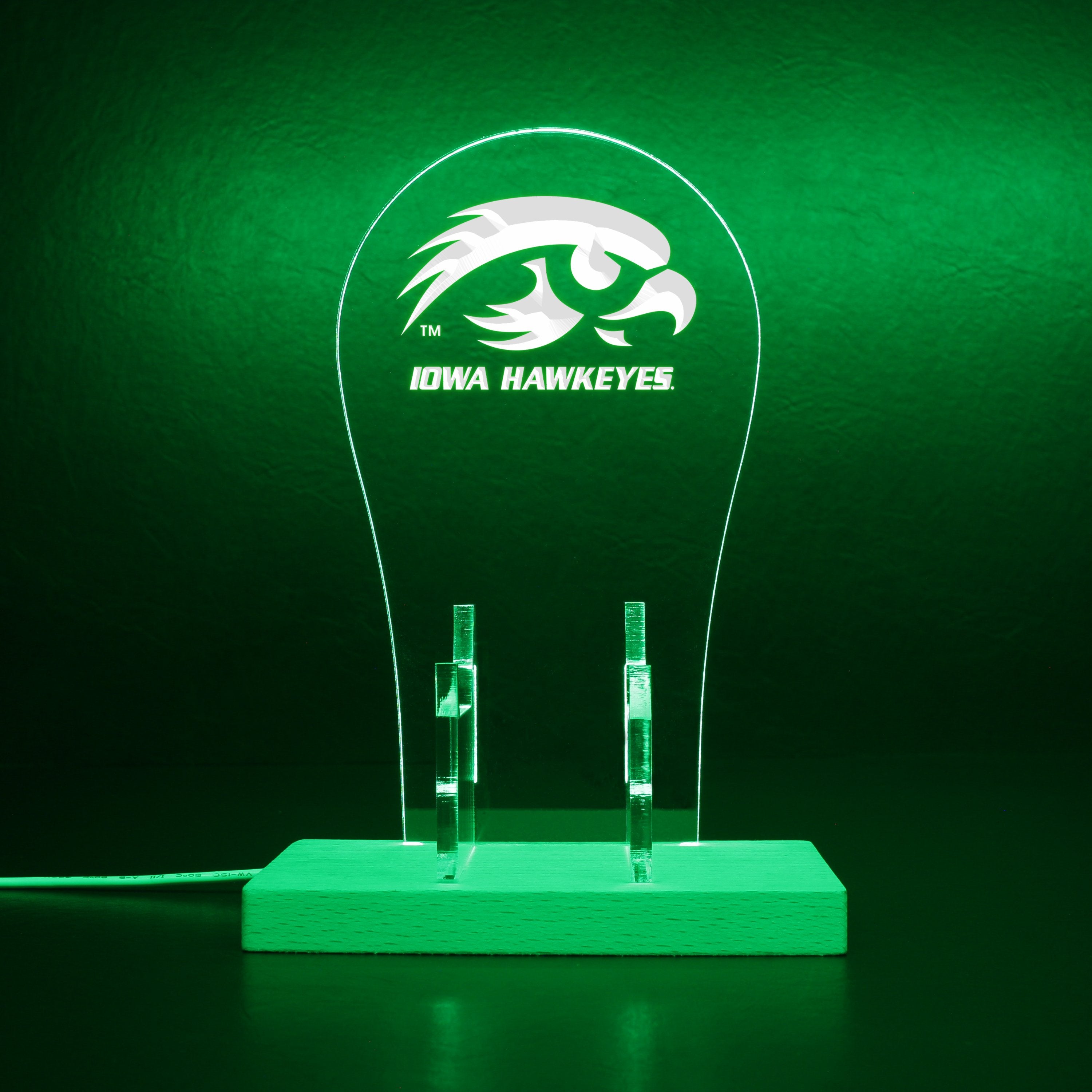 Iowa Hawkeyes Football RGB LED Gaming Headset Controller Stand