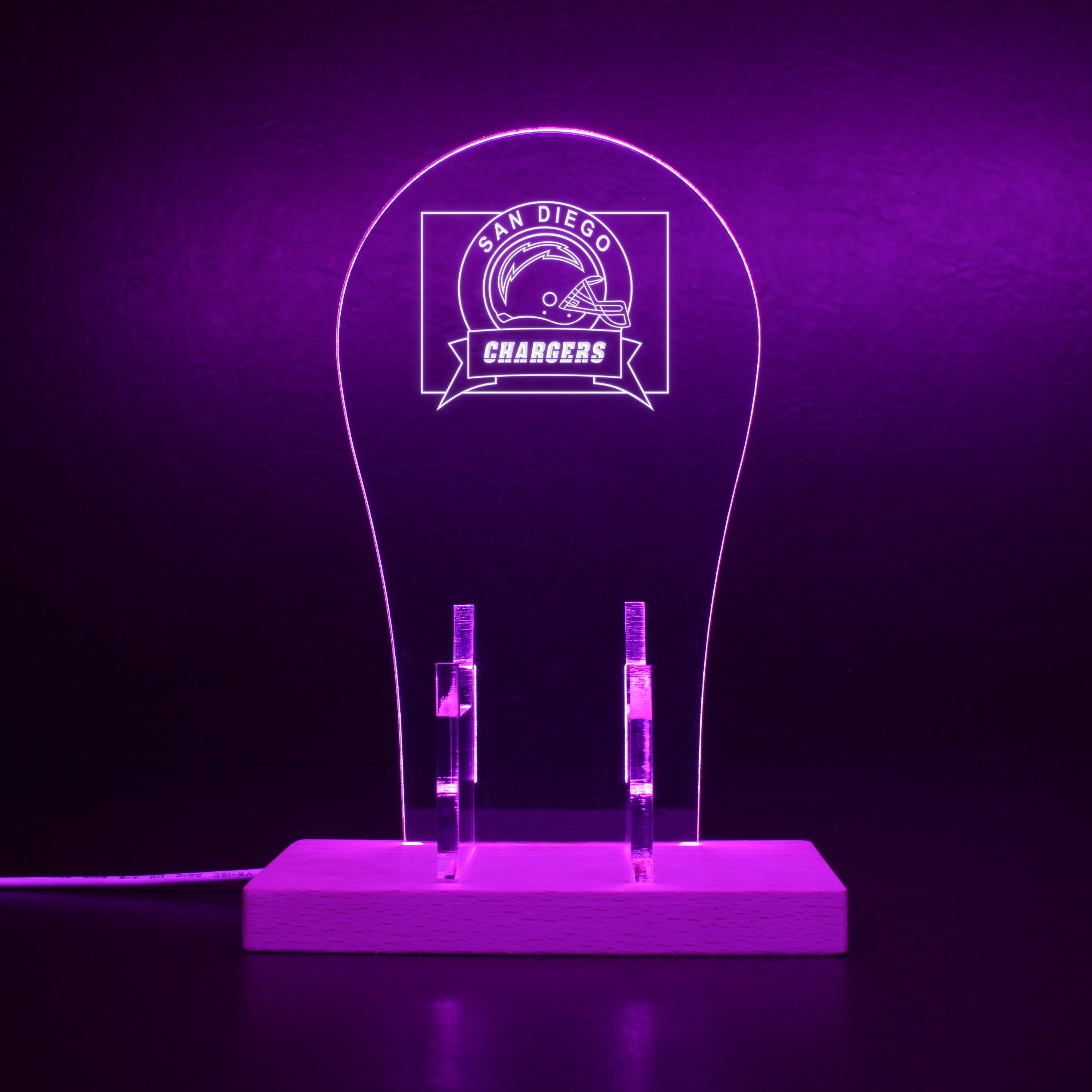 Los Angeles Chargers RGB LED Gaming Headset Controller Stand