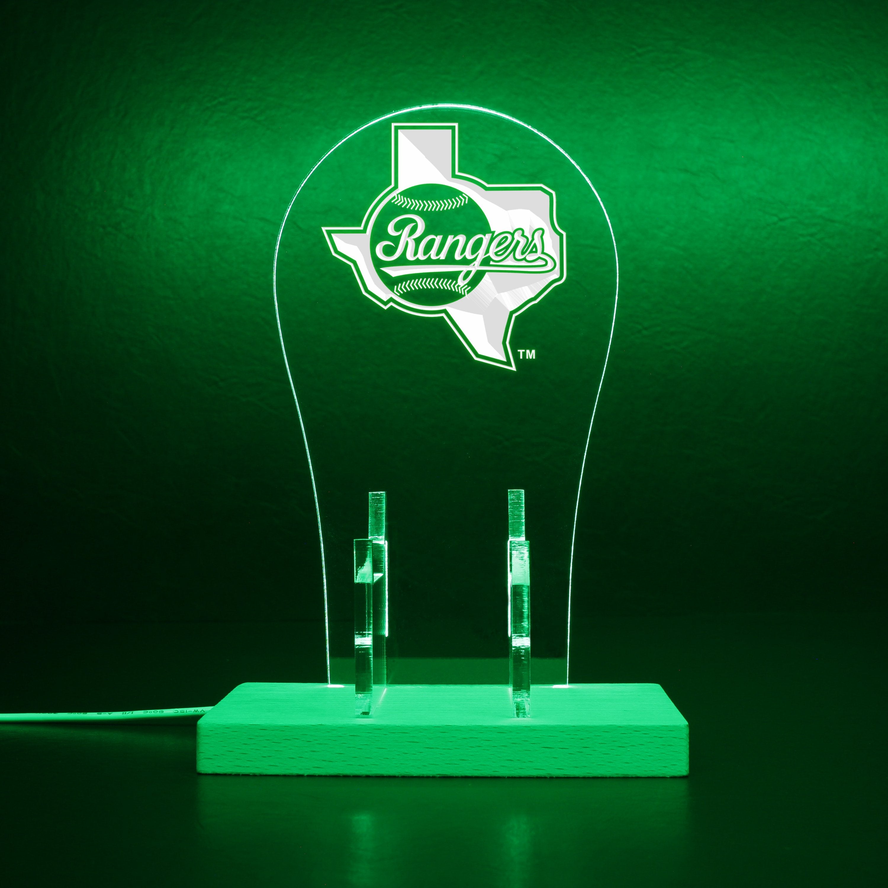 Texas Rangers 1984 - 1993 RGB LED Gaming Headset Controller Stand