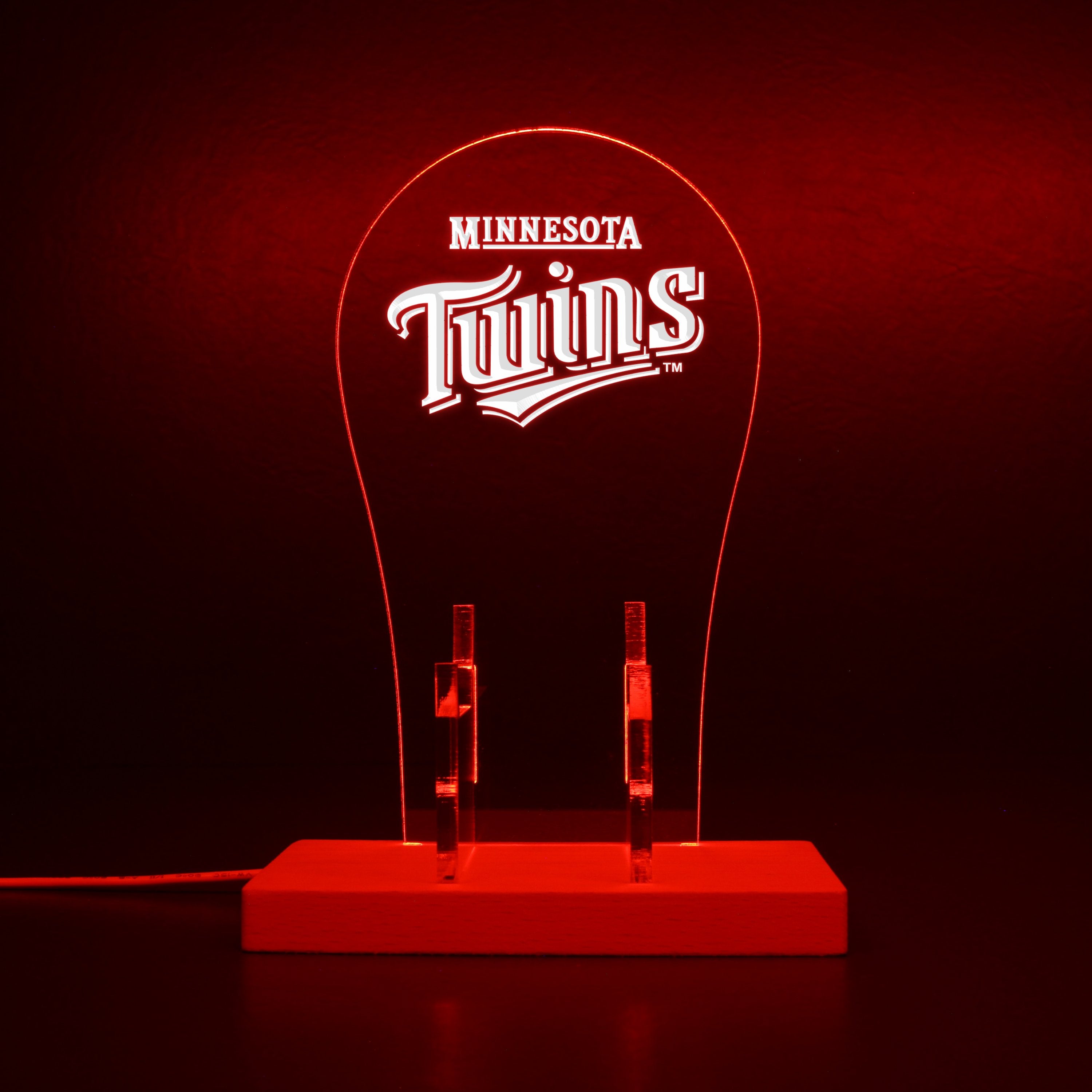 Minnesota Twins Wordmark Logos 1987 - 2009 RGB LED Gaming Headset Controller Stand