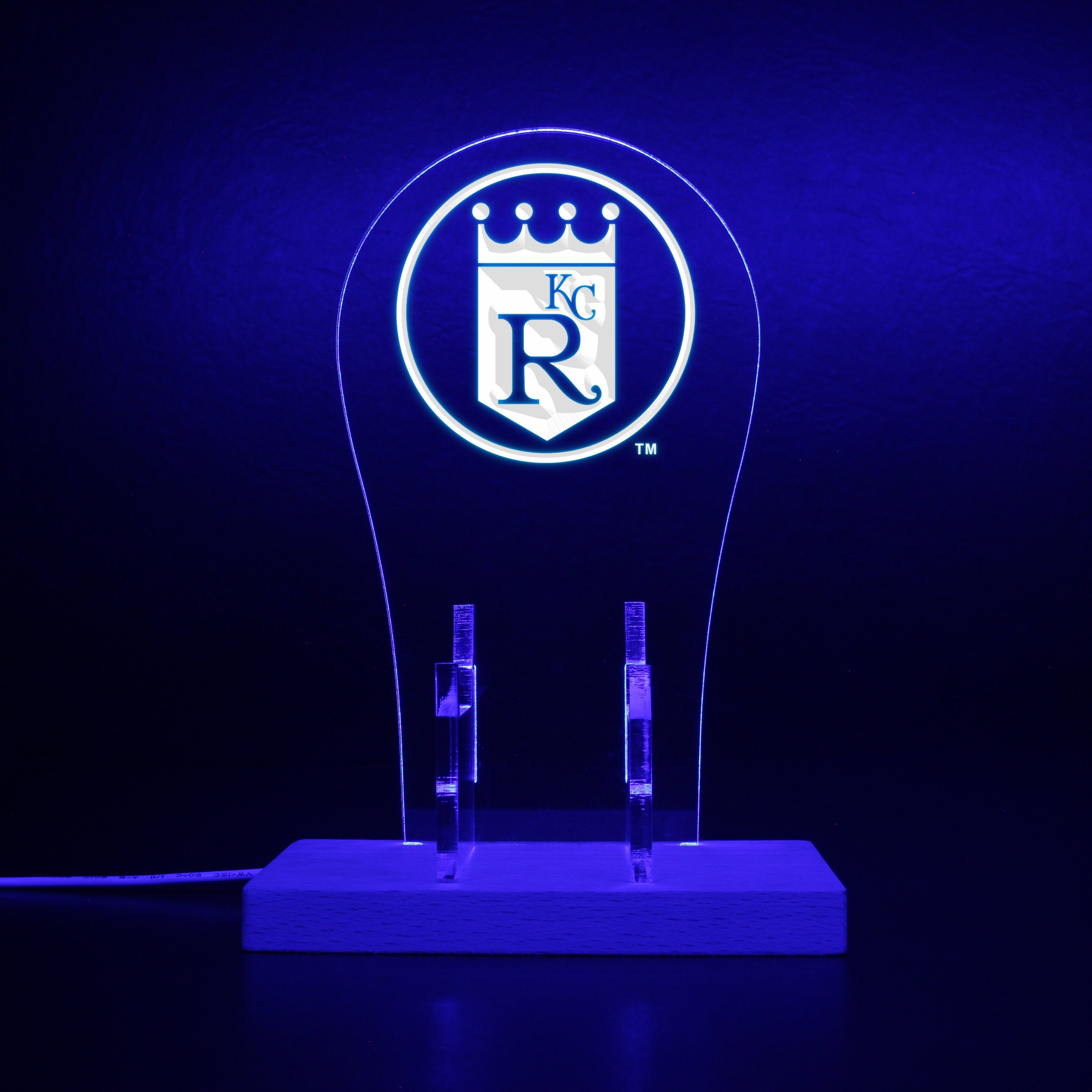 Kansas City Royals Alternate Logos 1993 - 2001 RGB LED Gaming Headset Controller Stand