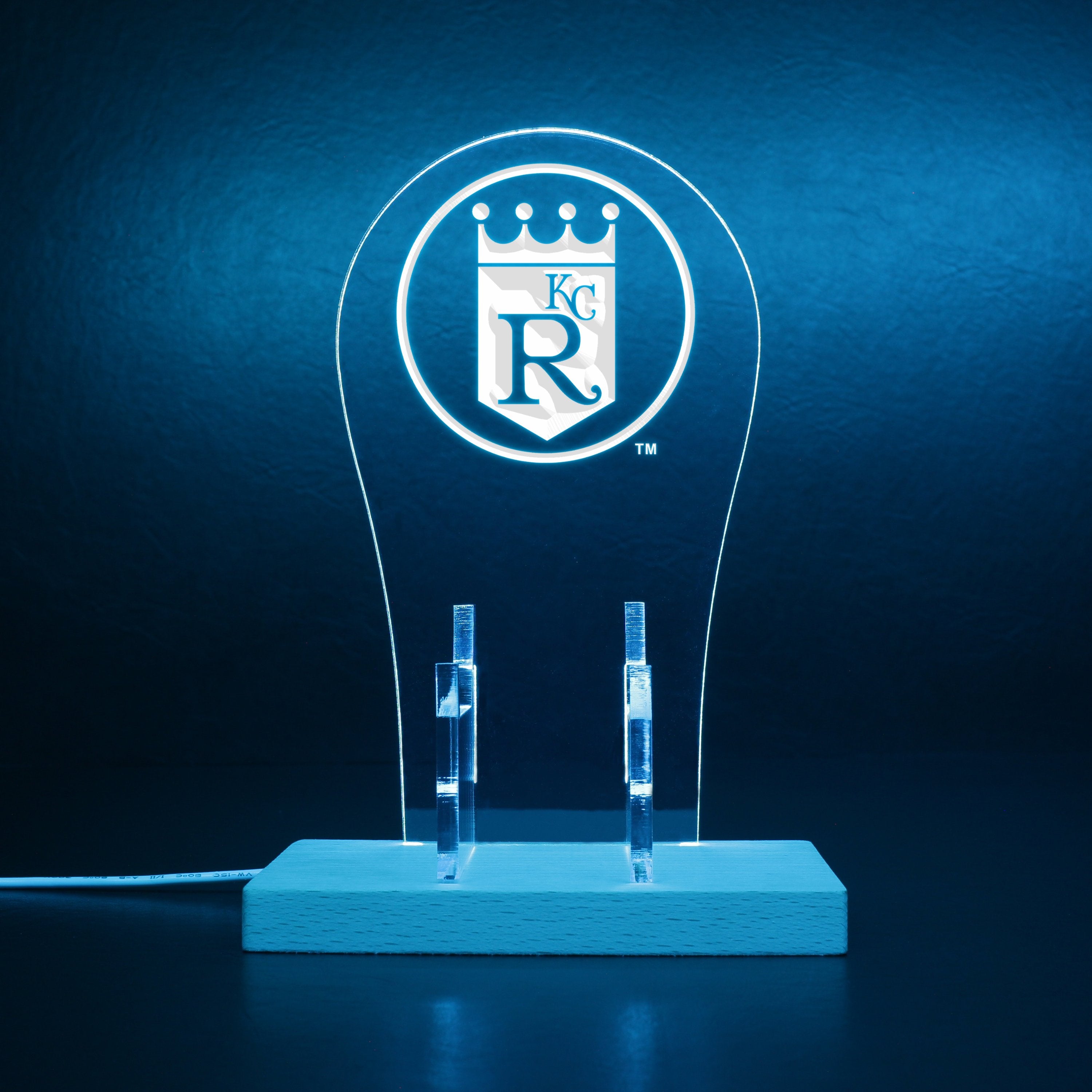 Kansas City Royals Alternate Logos 1993 - 2001 RGB LED Gaming Headset Controller Stand