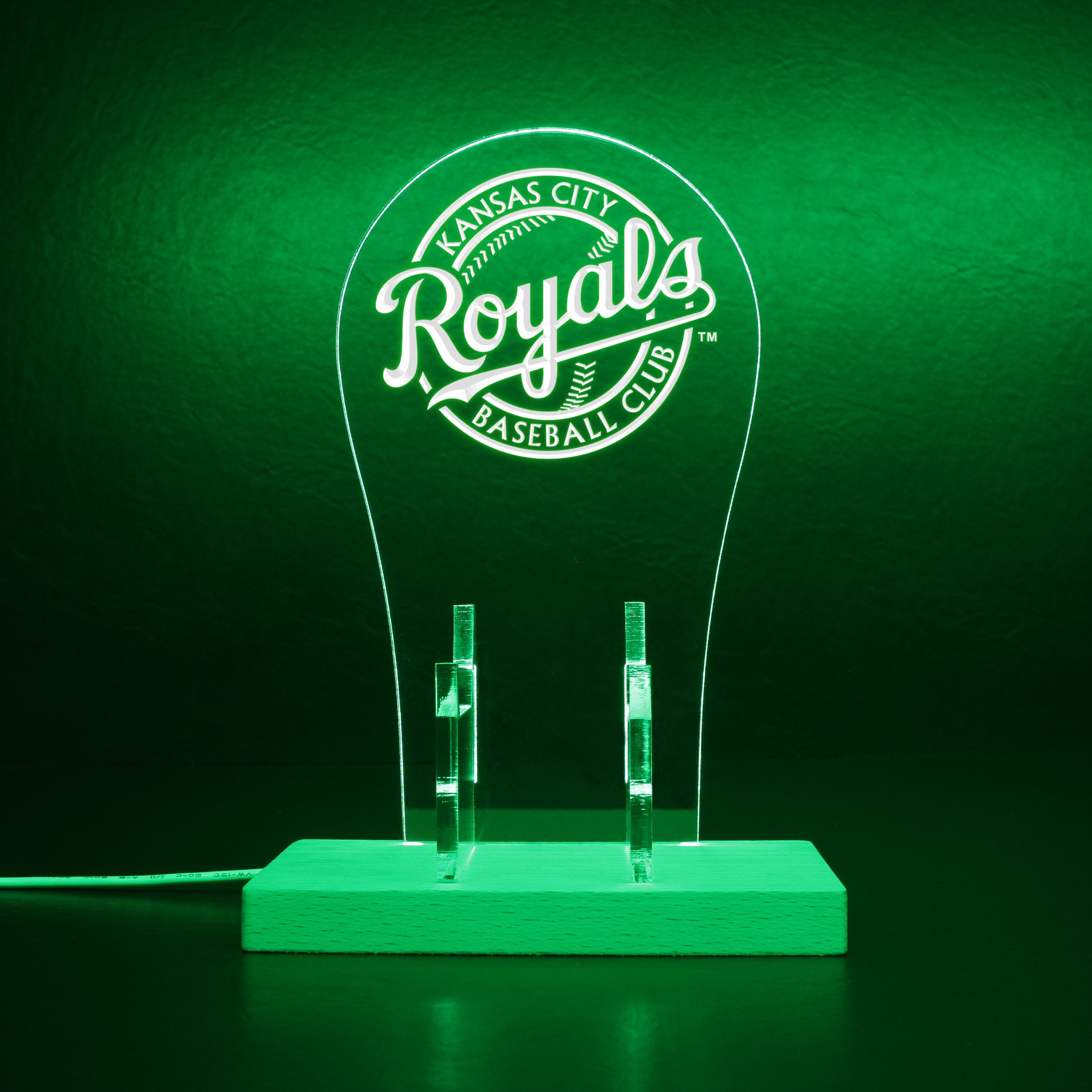 Kansas City Royals Alternate Logos 2002 - 2005 RGB LED Gaming Headset Controller Stand